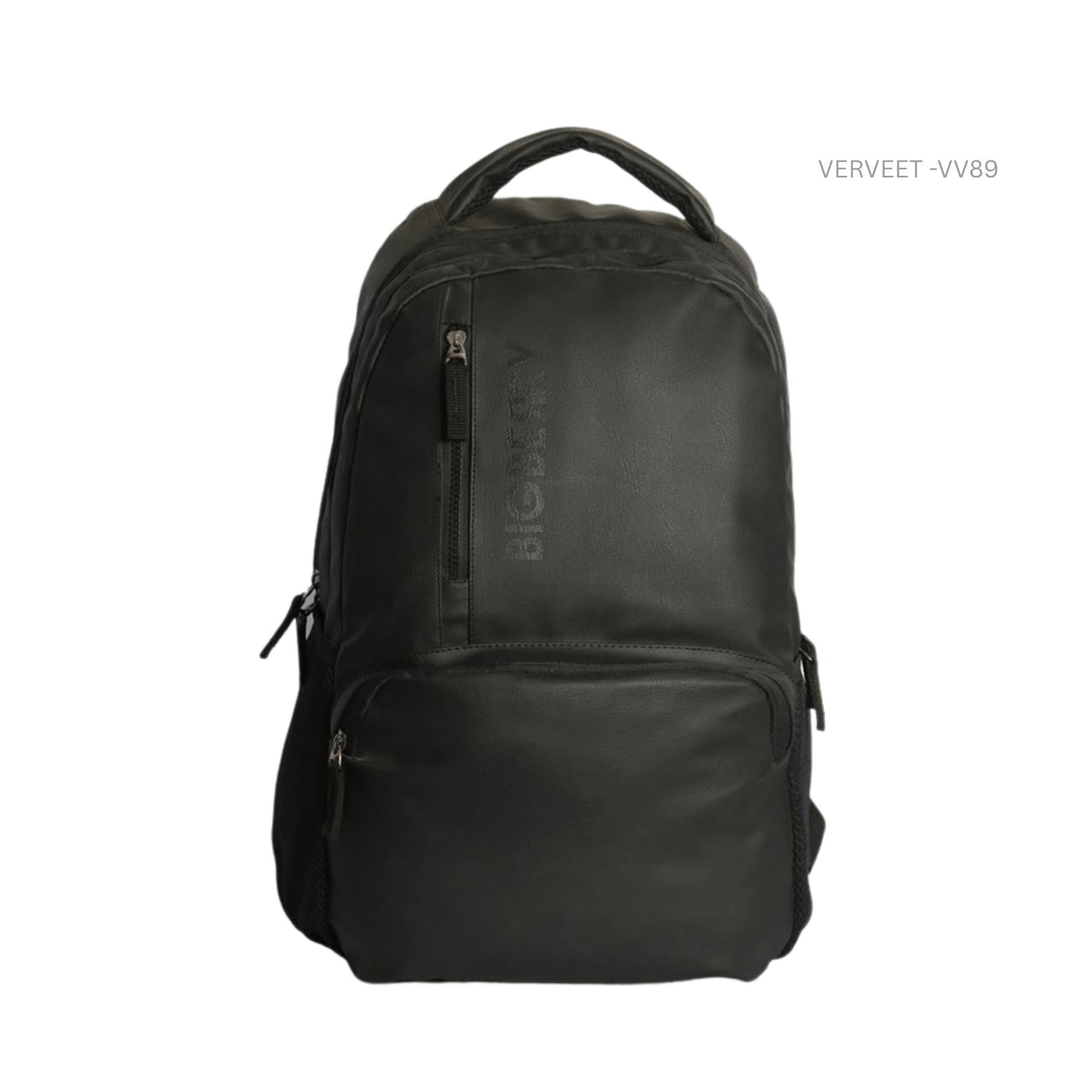 Premium black office backpack with laptop compartment for business travel and daily professional use