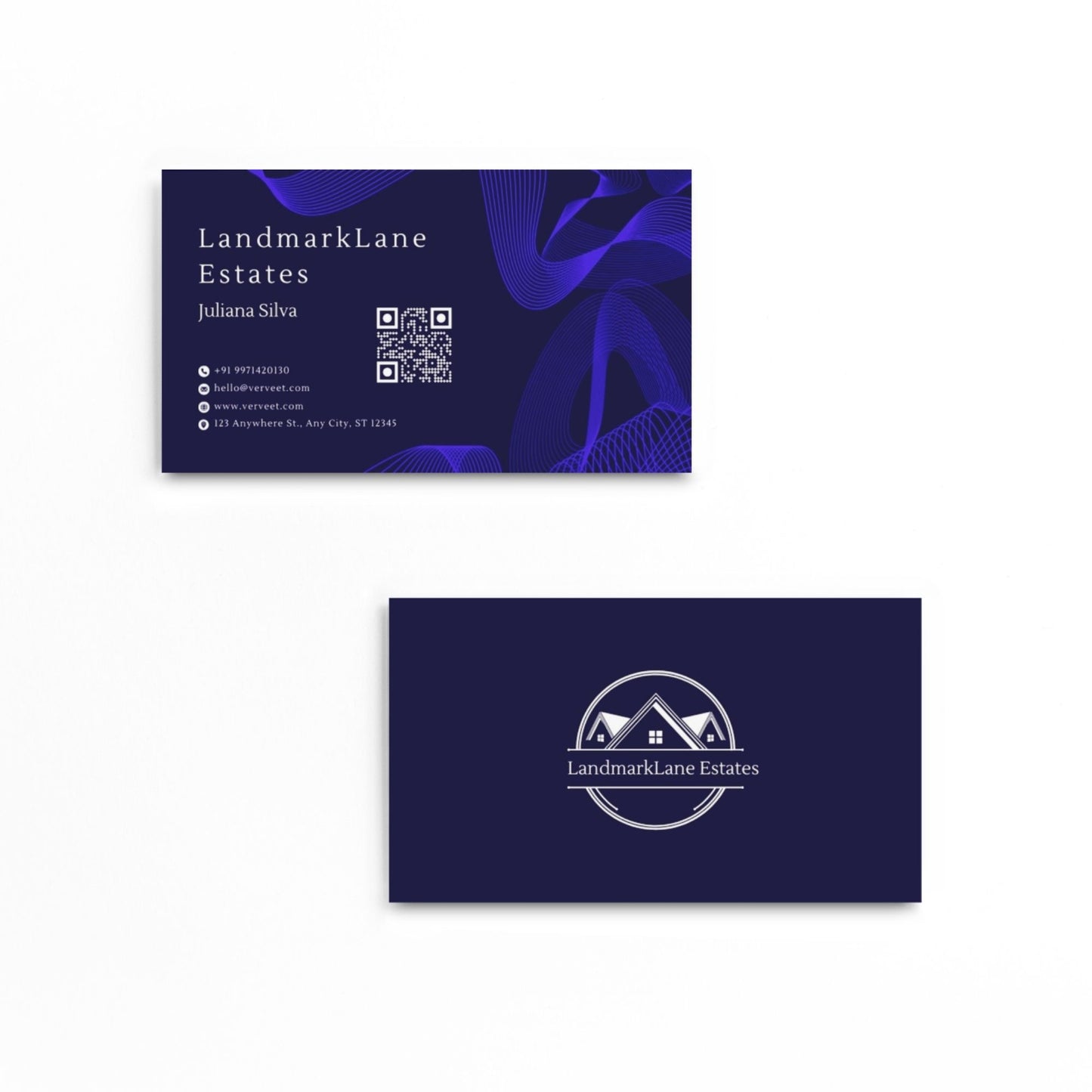 Premium Velvet Paper Visiting Card for Real Estate Agents – Square Corner