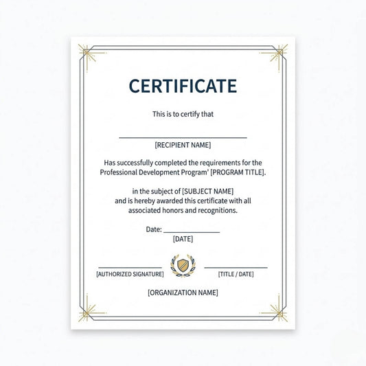 Premium Certificate Printing | Elegant Award & Achievement Certificates