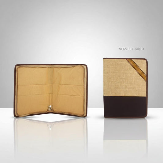 Premium Eco-Friendly Fabric Document Folder with Zip Pocket | Corporate File Folder