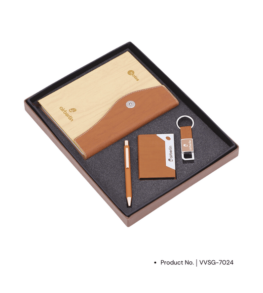 Premium Gift Set VVSG-7024 | Diary, Card Holder, Keychain & Pen