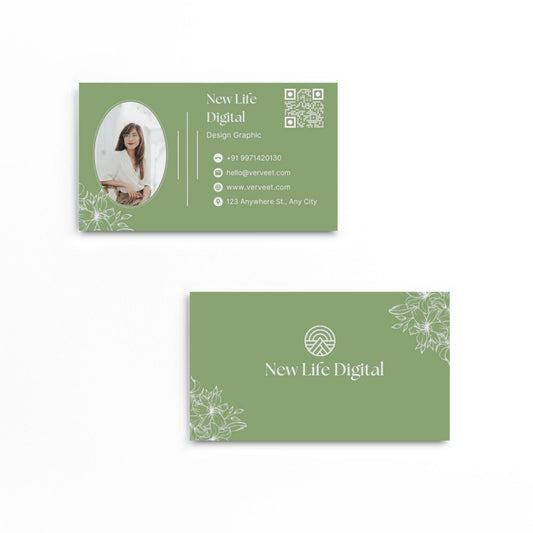 Premium Velvet Paper Visiting Card for Graphic Designers – Square Corner