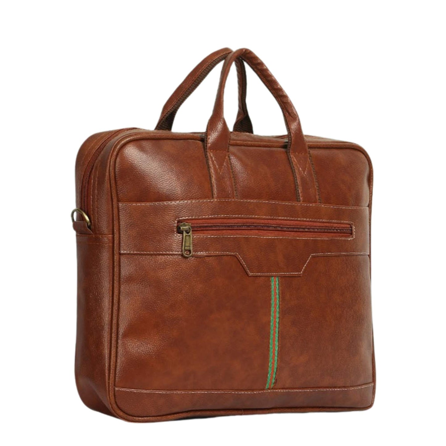 Premium Brown Leather Laptop Bag for Men | Office & Business Briefcase with Multiple Compartments | Stylish Professional Work Bag