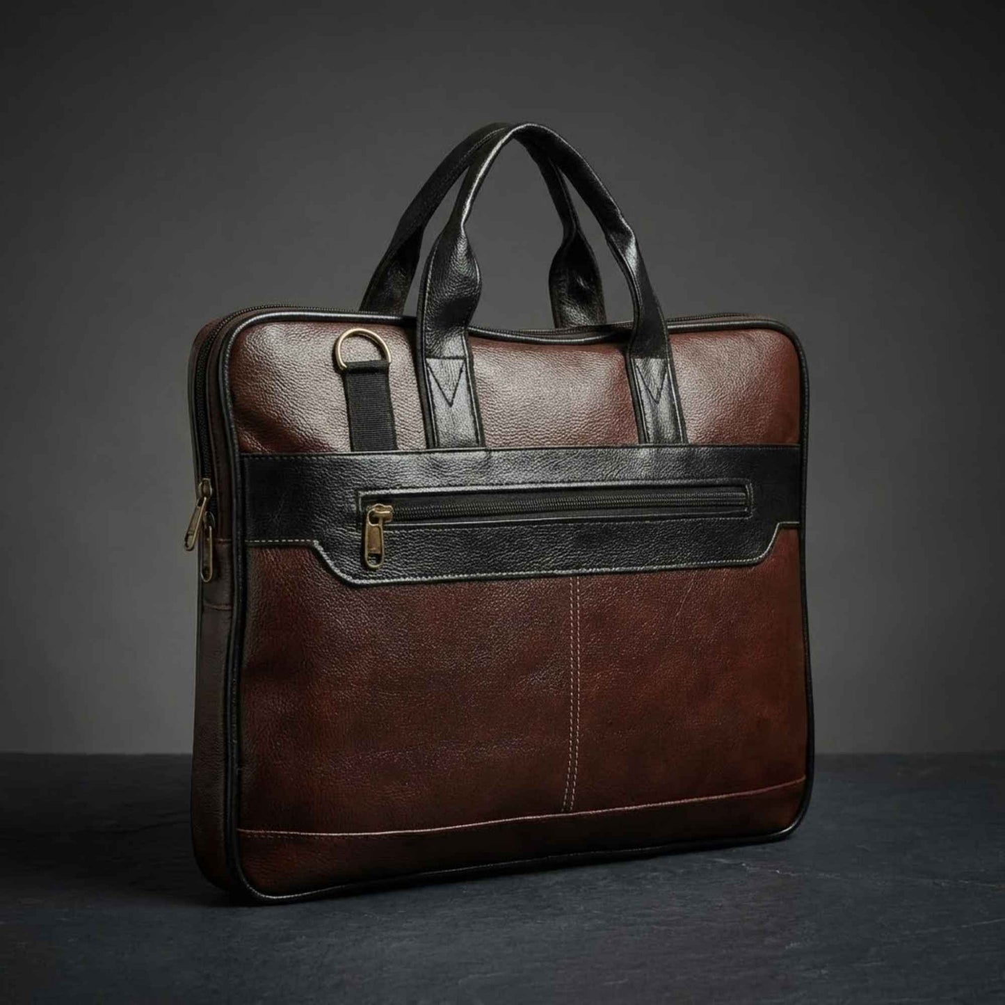 Premium Leather Laptop Office Bag for Men | Stylish Business Briefcase with Multiple Compartments | Professional Work Bag
