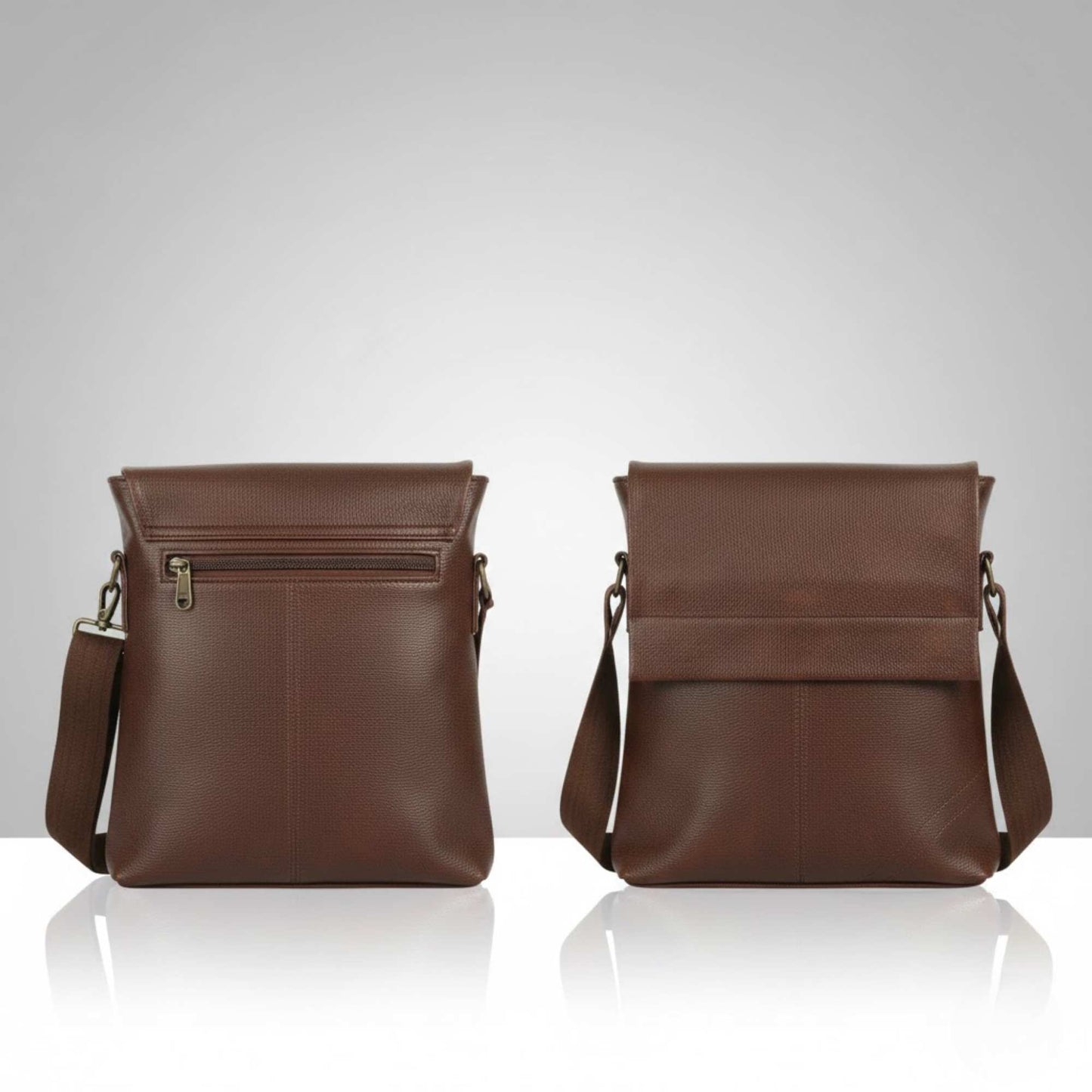 Premium Leather Look Crossbody Sling Bag for Men | Stylish Office & Travel Side Bag with Adjustable Strap