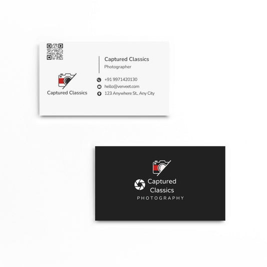 Premium Velvet Paper Visiting Card for Photographers – Square Corner