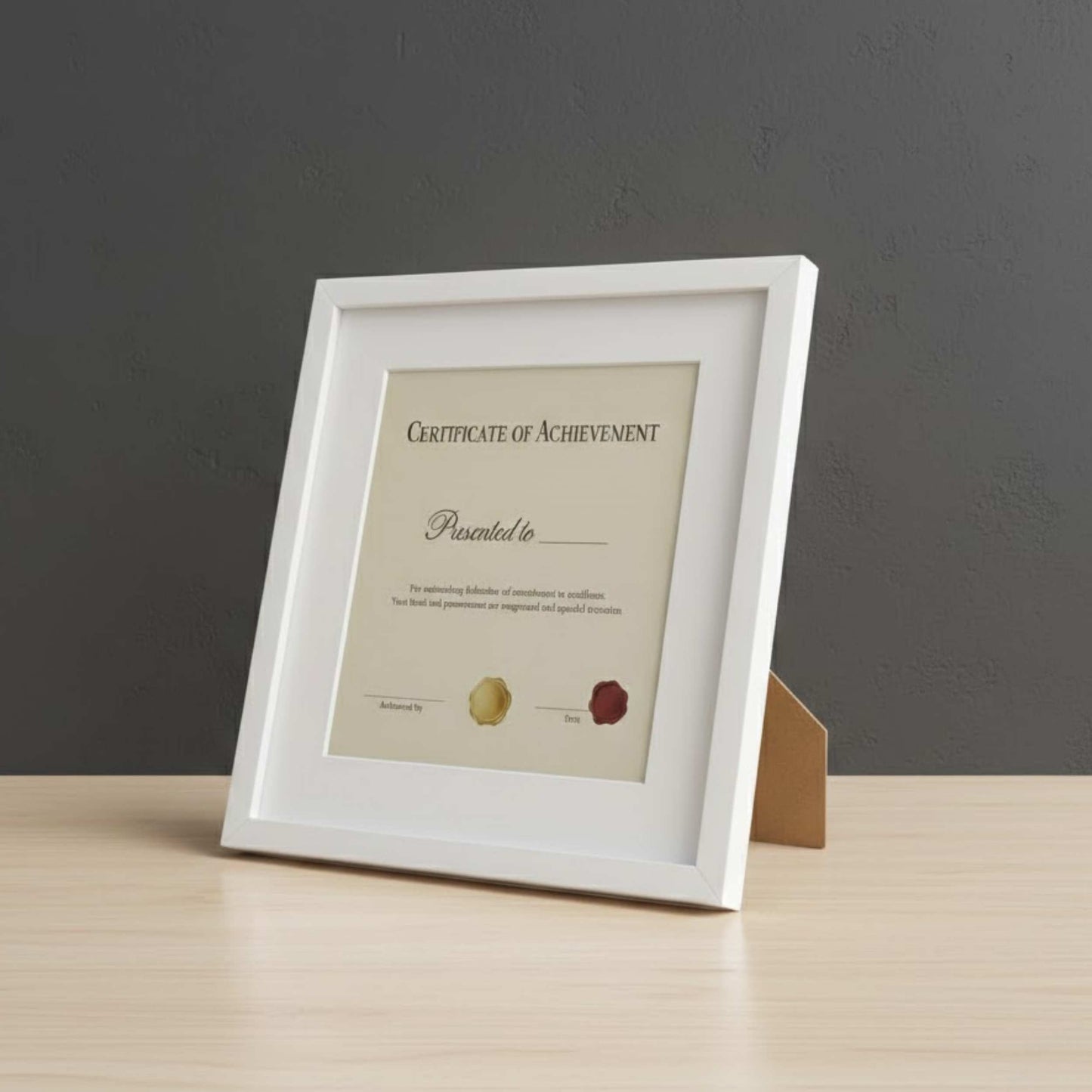 Premium square photo frame for displaying certificates, photos, and office decor