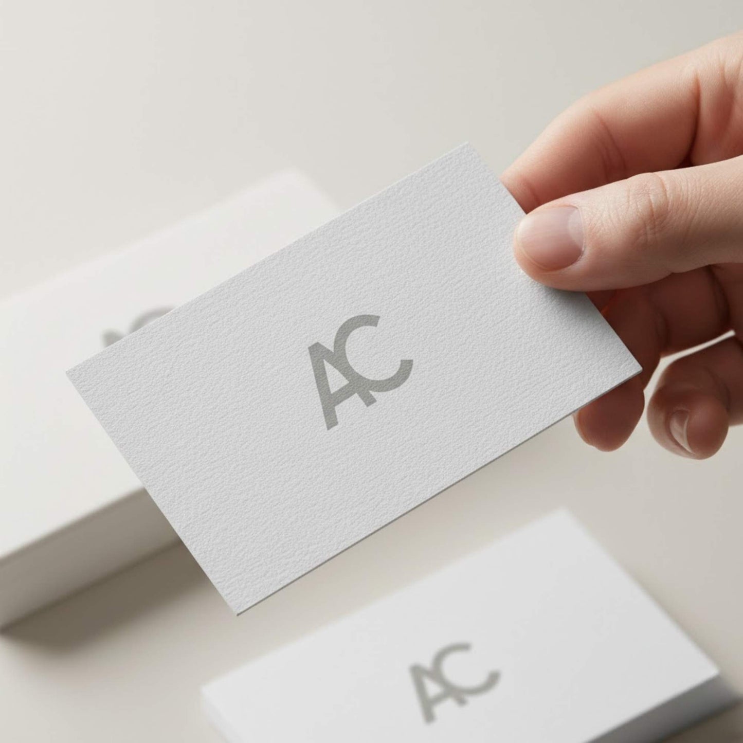 Minimal textured business card front and back design premium visiting card