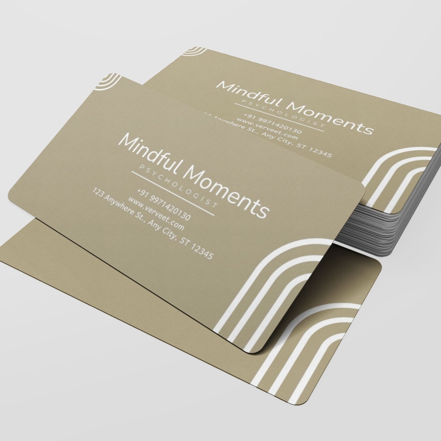 Luxury Velvet Paper Visiting Card for Therapists – Rounded Corner