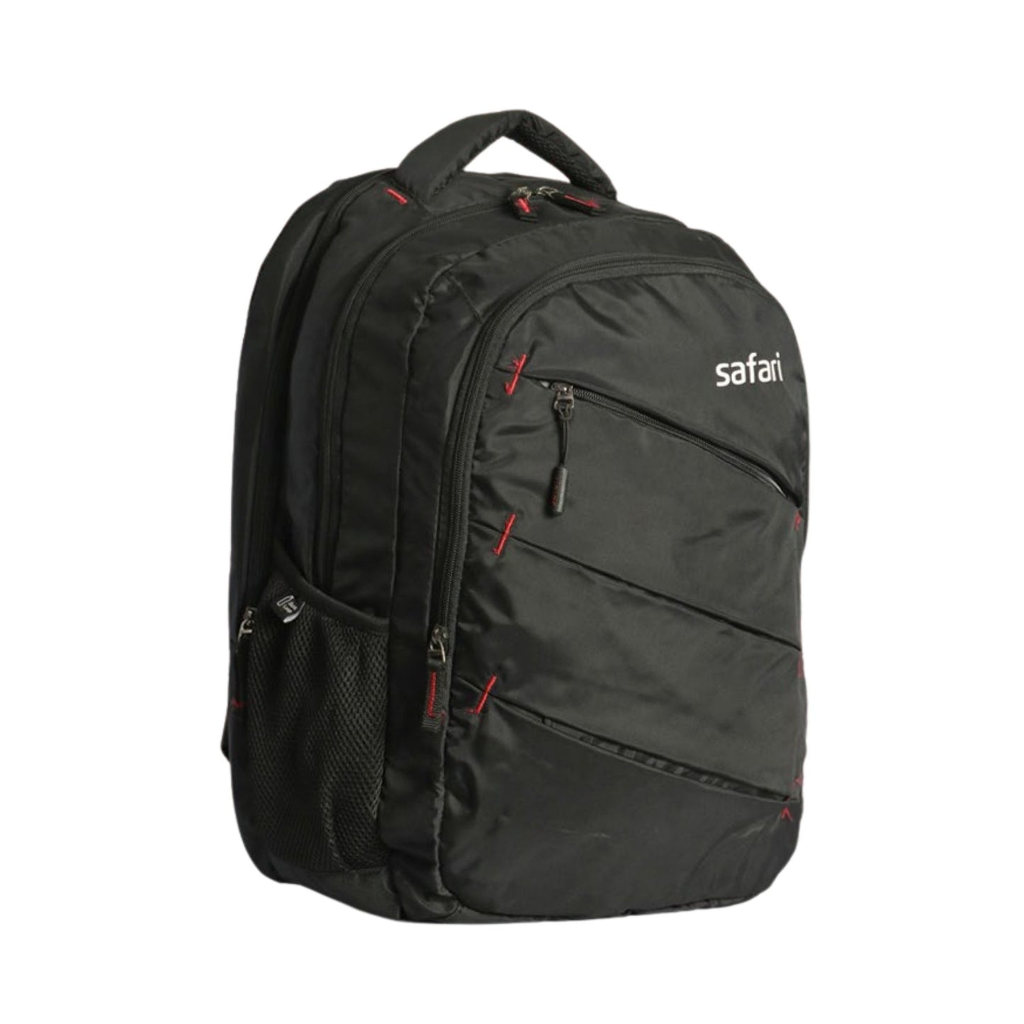 Smart Black Laptop Backpack with Diagonal Zip Design | Office, Travel & Daily Use Backpack