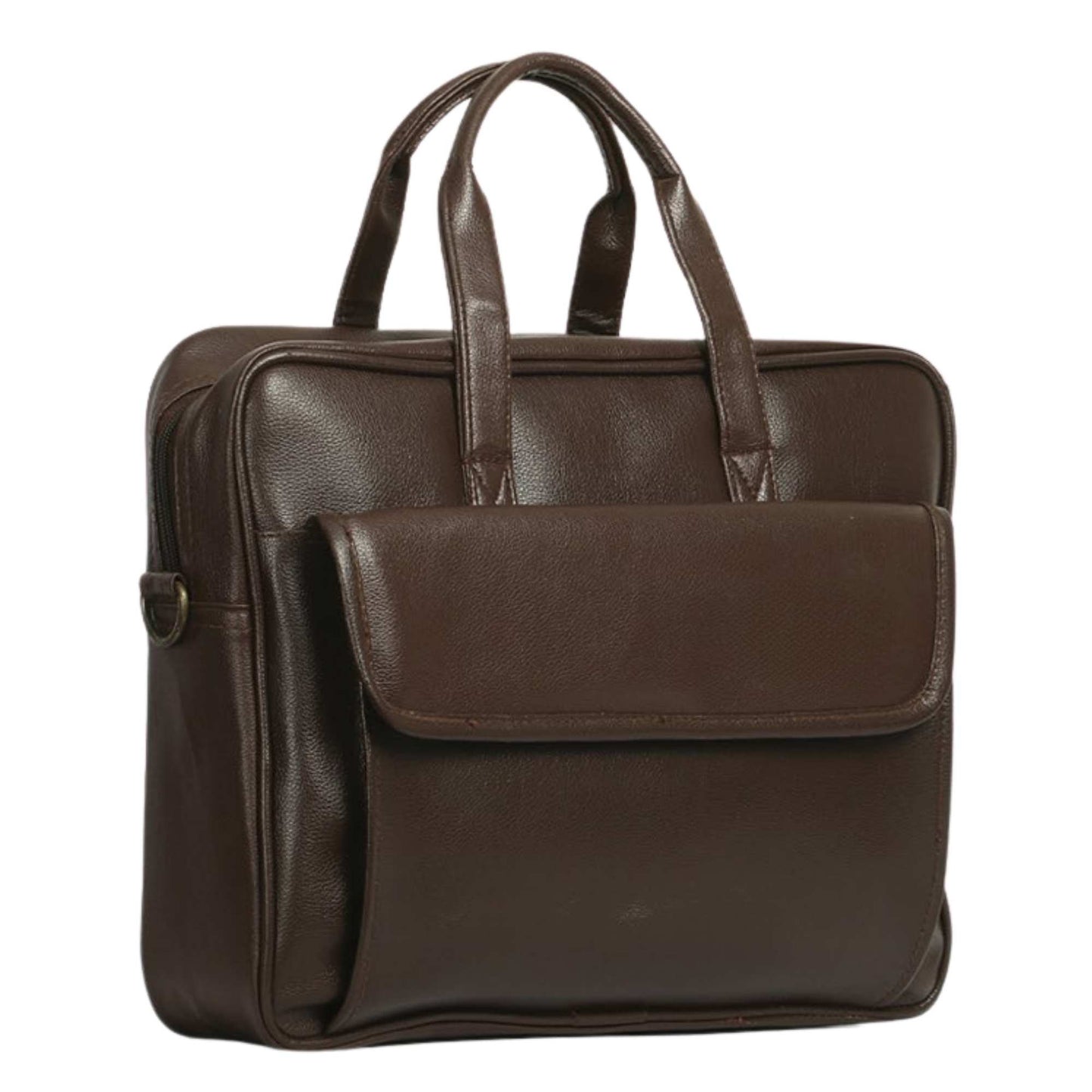 Premium Leather Laptop Office Bag for Men | Professional Business Briefcase with Multiple Compartments | Hand & Shoulder Carry Work Bag