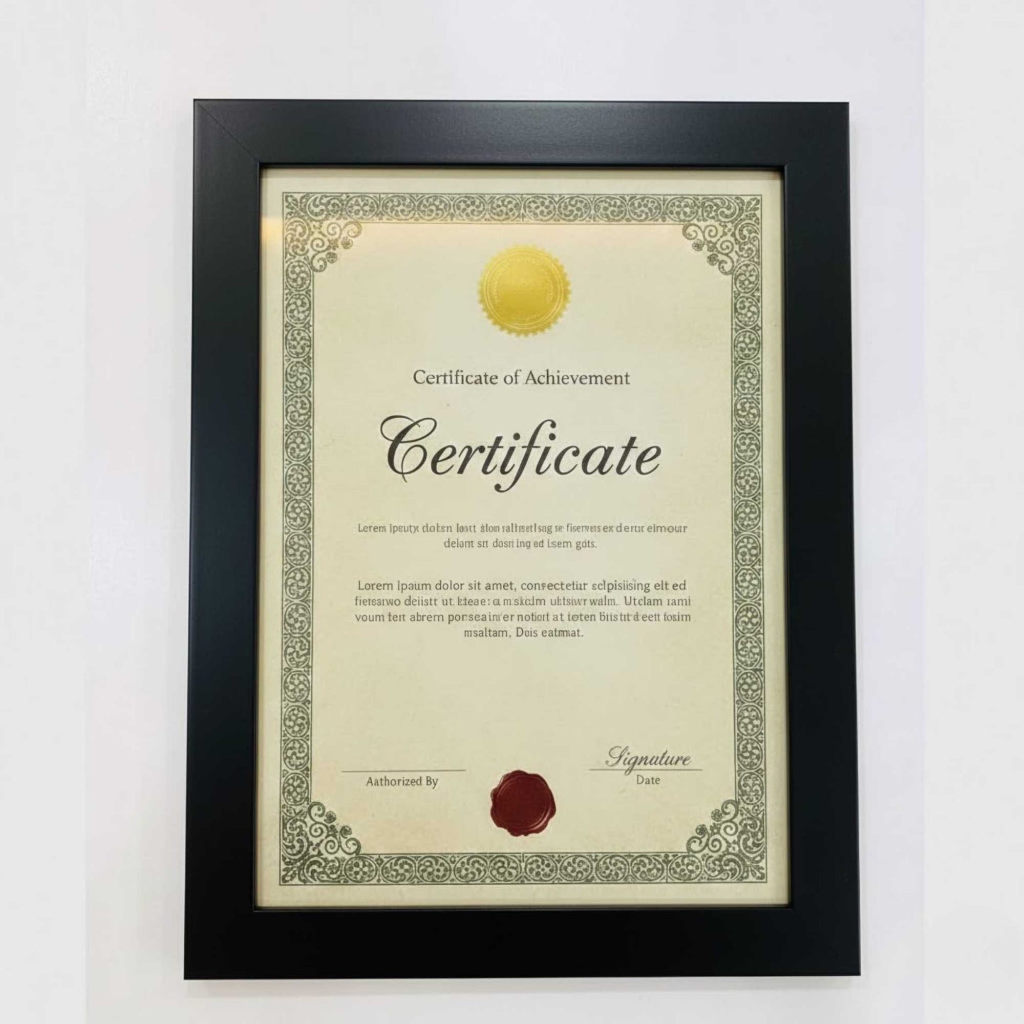 Professional certificate display frame for showcasing awards, documents, and office achievements
