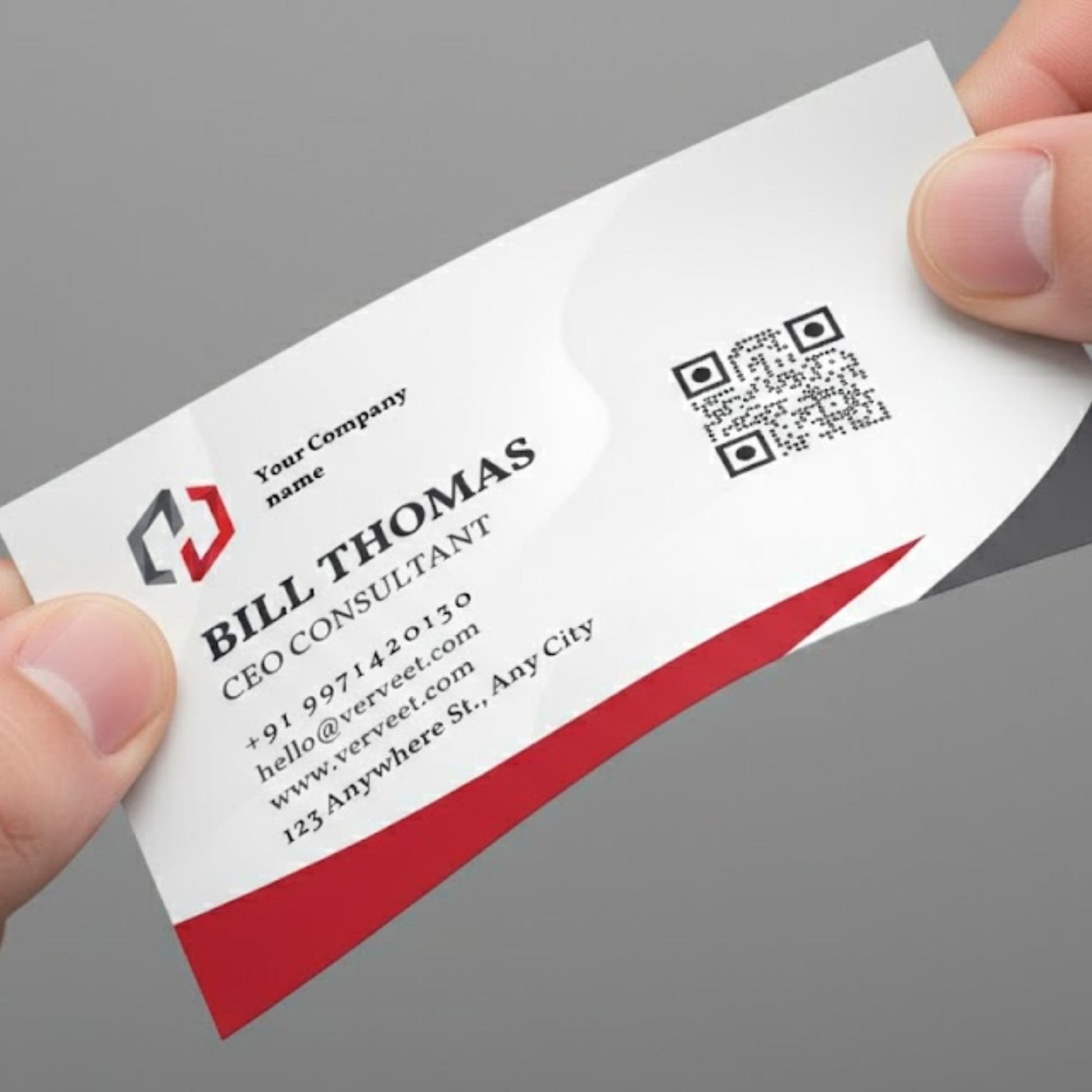 Professional consultant visiting card back – durable 300 GSM non-tearable business card for business consultants and corporate professionals.