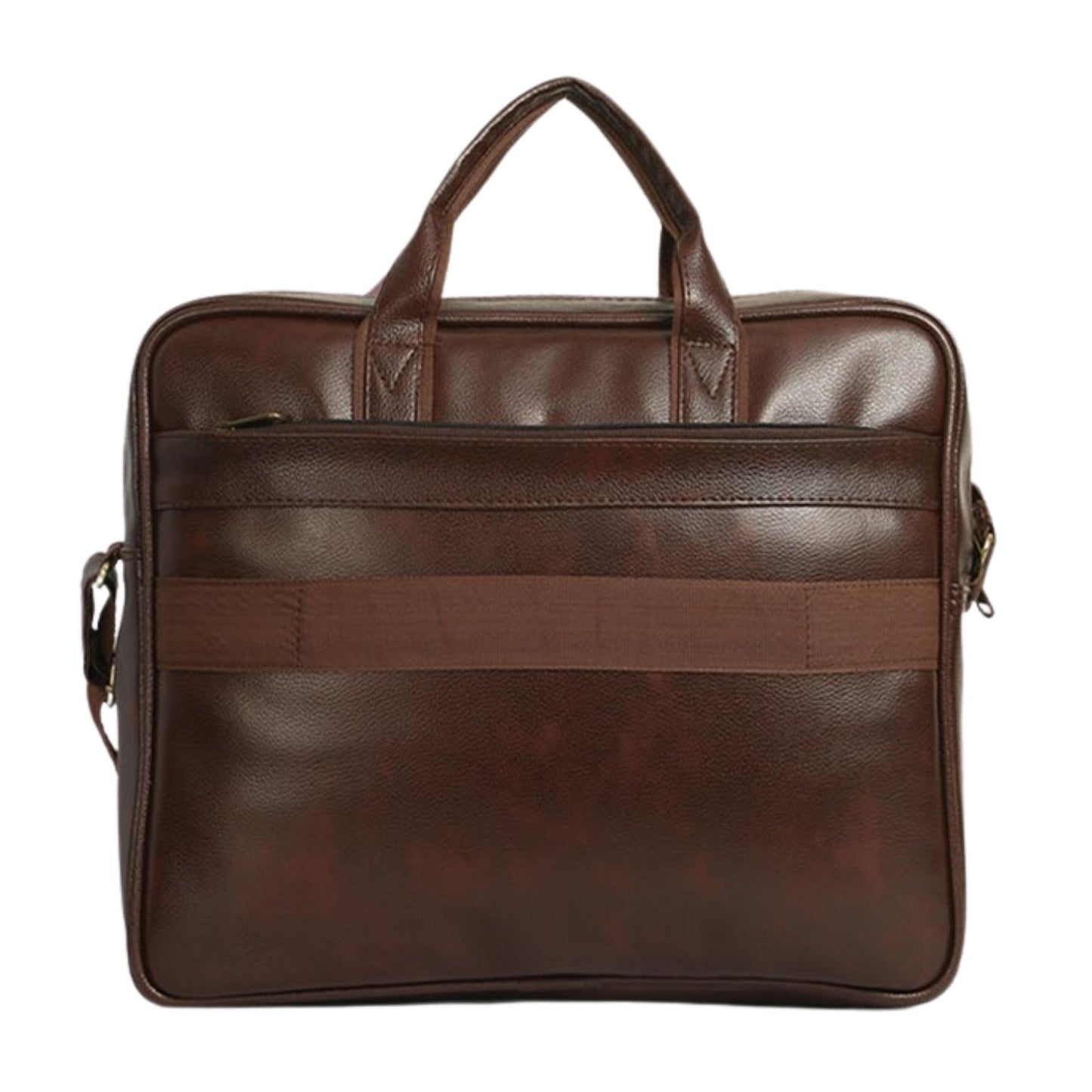 Premium Brown Leather Laptop Bag for Men | Executive Office Briefcase with Shoulder Strap | Professional Business Messenger Bag