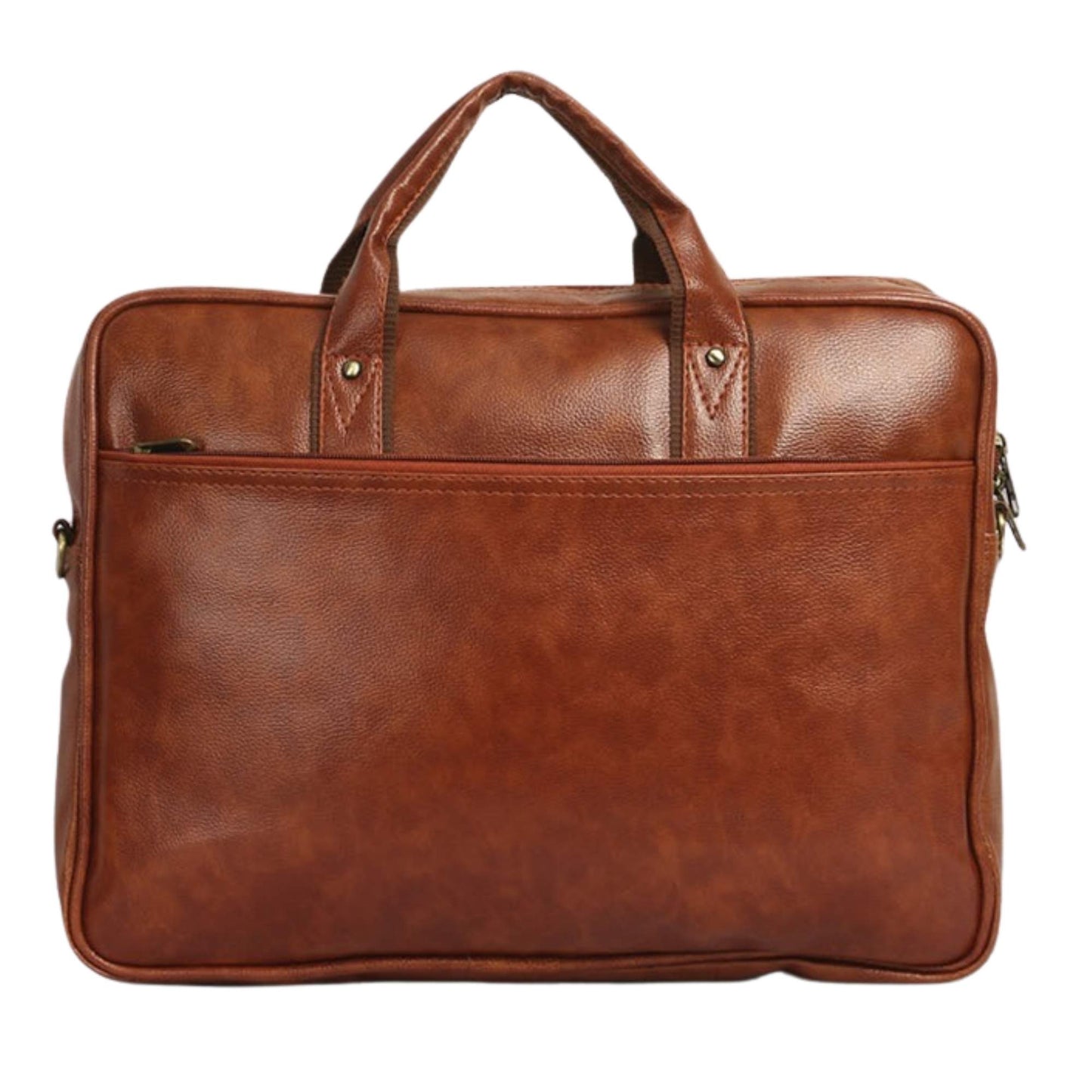 Premium Brown Leather Laptop Bag for Men | Office & Business Briefcase with Multiple Compartments | Professional Messenger Bag for Work & Travel