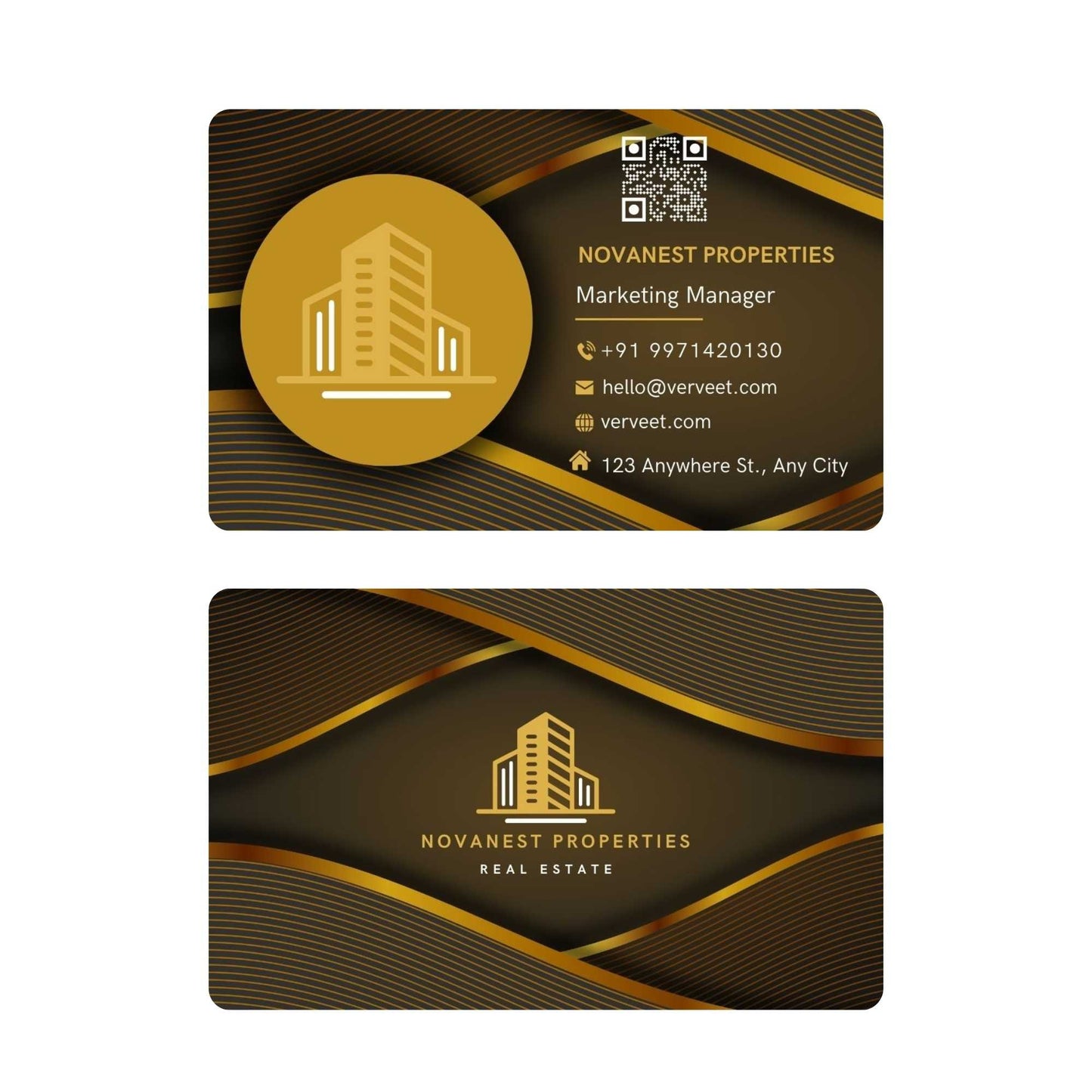 Velvet Paper Visiting Card for Real Estate Agents – Rounded Corner | Executive Soft