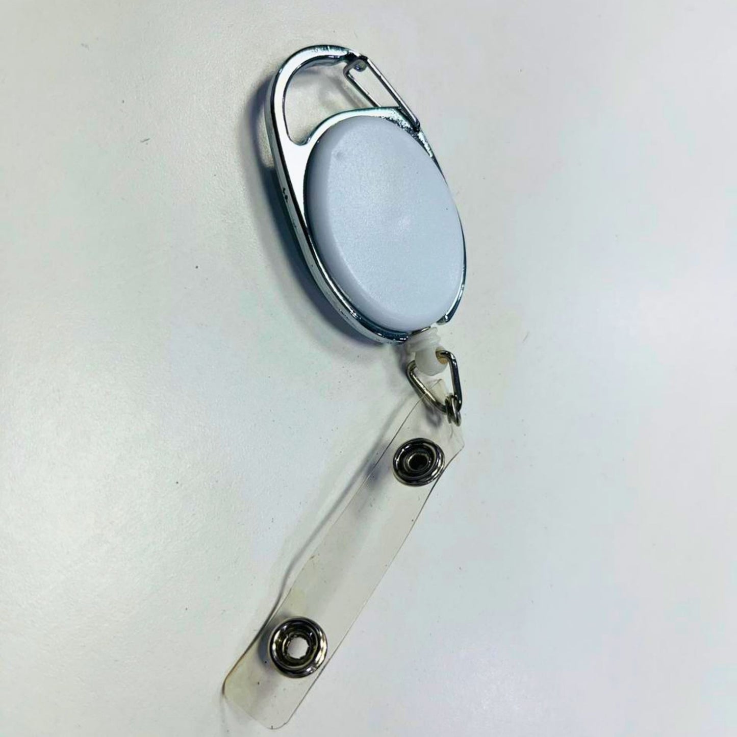 Retractable ID Badge Holder with Carabiner Clip | Heavy Duty Badge Reel for Office, School & Corporate Use