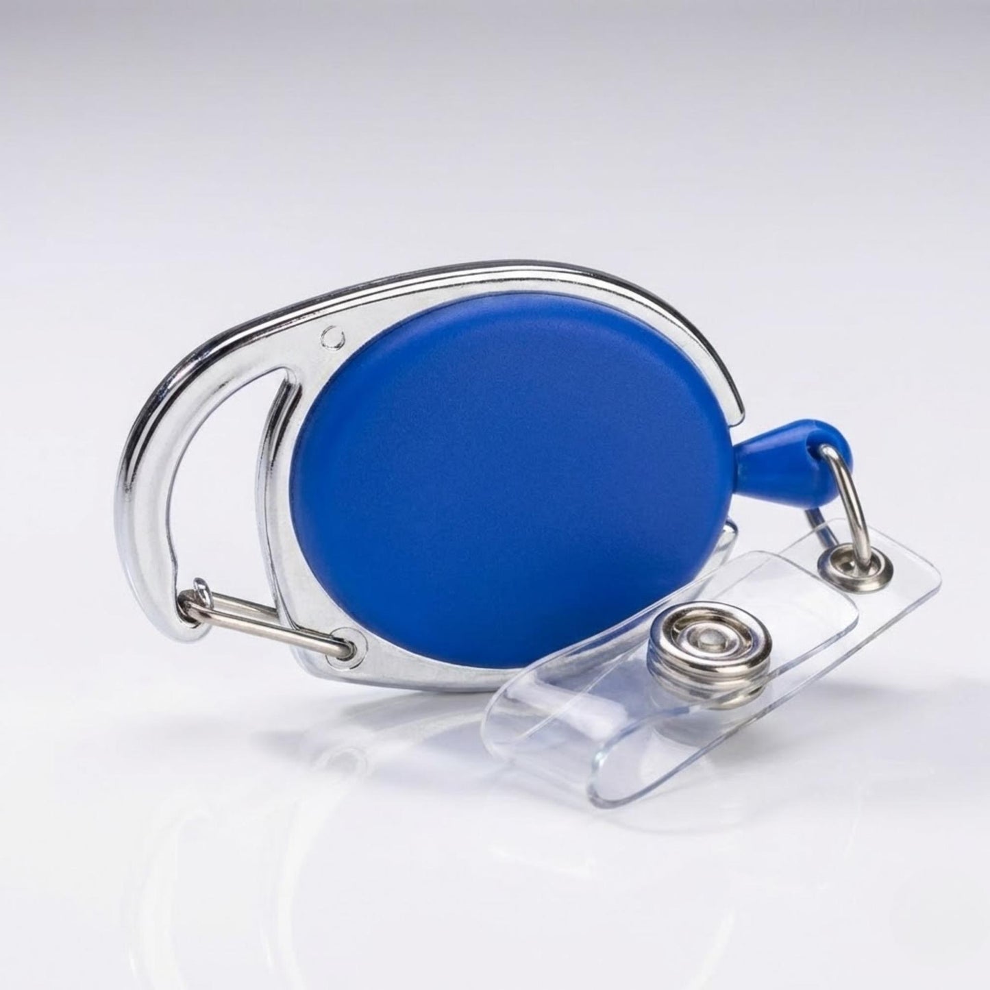 Retractable ID Badge Holder with Carabiner Clip | Heavy Duty ID Card Reel for Office, Corporate, Events & Employees