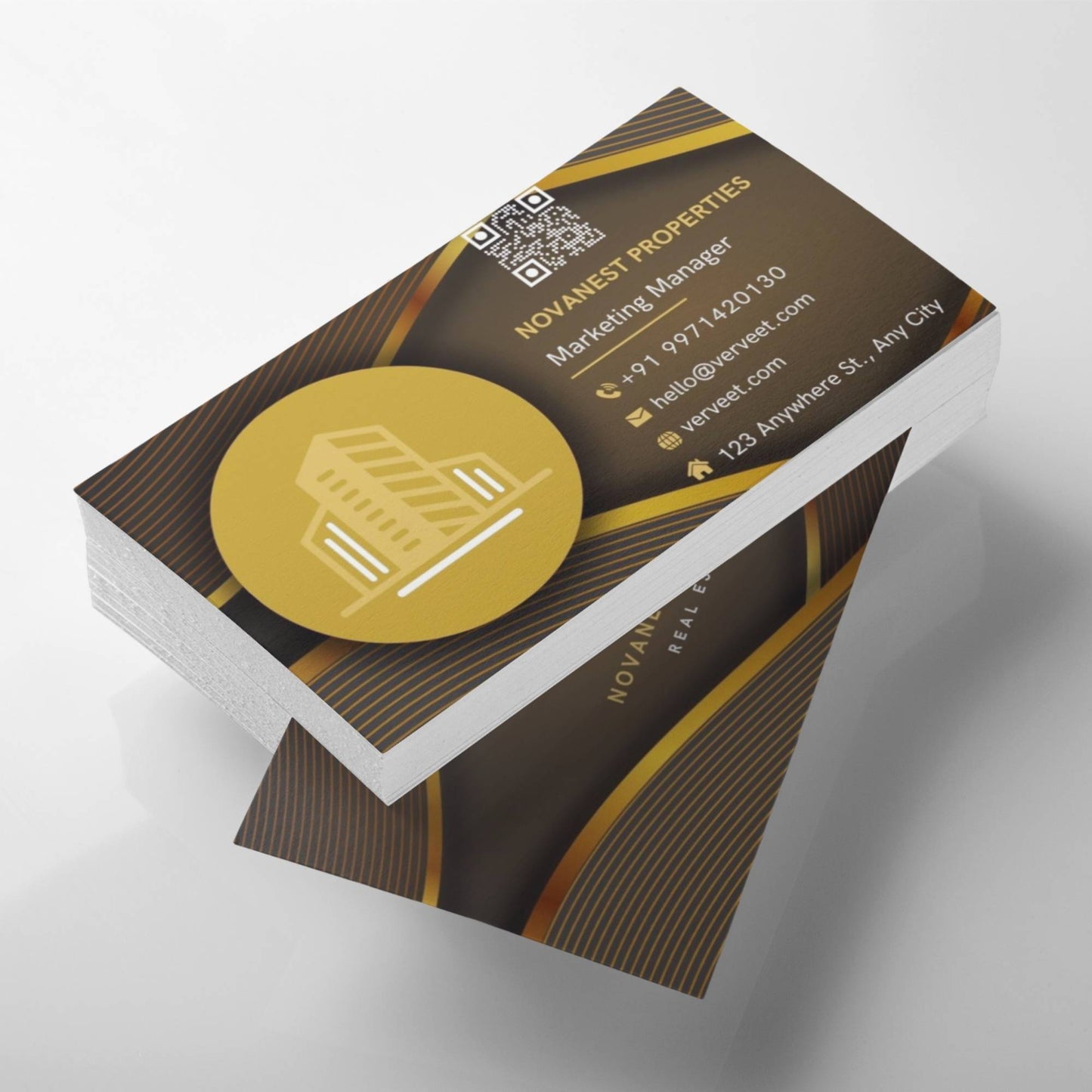 Velvet Paper Visiting Card for Real Estate Agents – Rounded Corner | Executive Soft