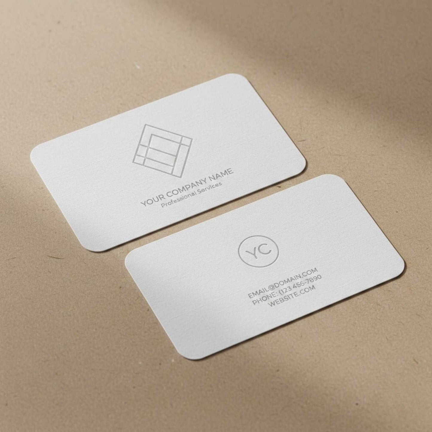 Rounded Corner Textured Business Cards | Premium Minimal Visiting Card Printing
