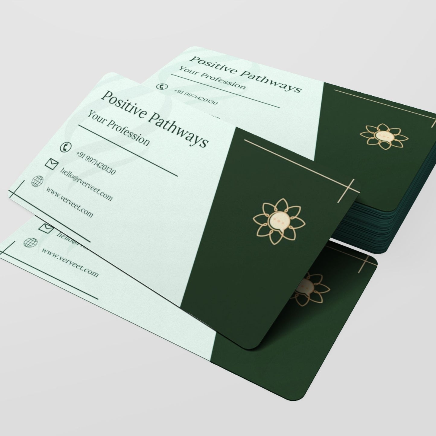 Velvet Paper Visiting Card for Therapists – Rounded Corner | Soft Professional
