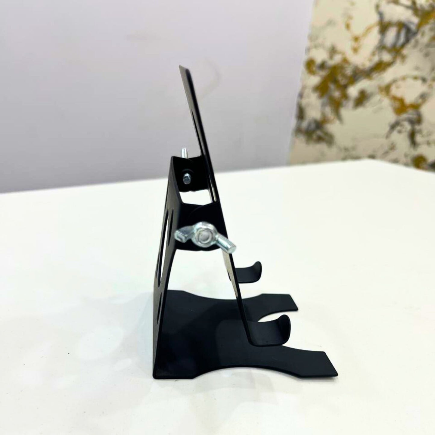 Adjustable Metal Mobile Stand for Desk | Heavy-Duty Phone Holder with Angle Lock