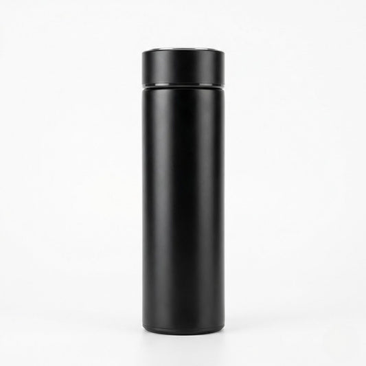 Smart Temperature Display Stainless Steel Water Bottle – Matte Black | Vacuum Insulated Flask