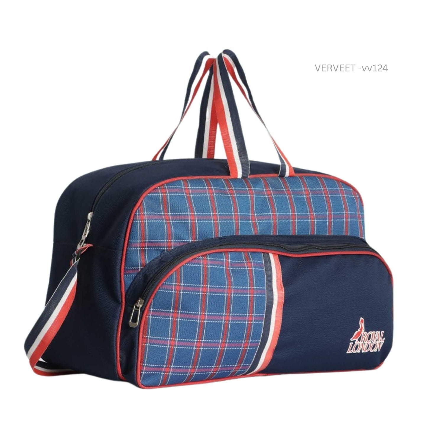 Stylish Travel & Gym Duffel Bag with Shoulder Strap | Check Design Sports Bag