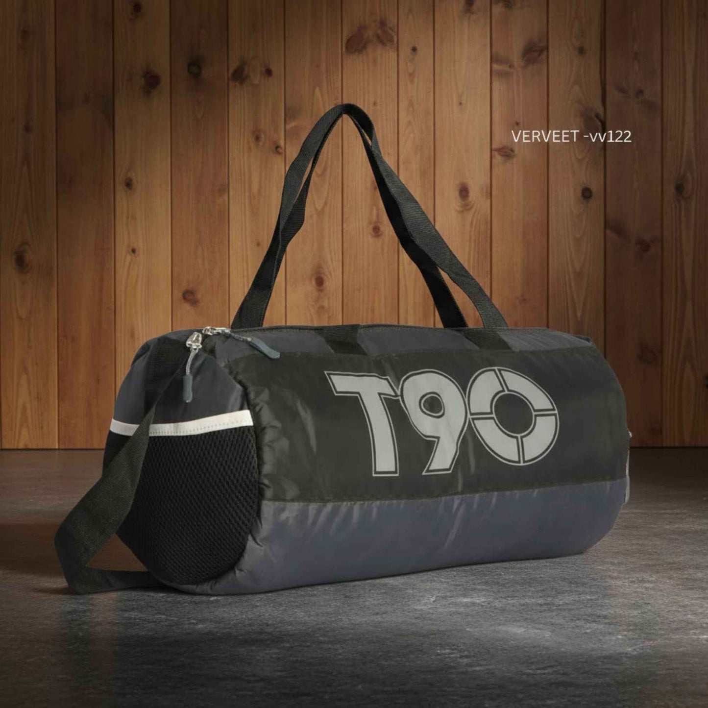 Sporty Gym & Travel Duffel Bag with Mesh Pocket | Fitness & Sports Carry Bag