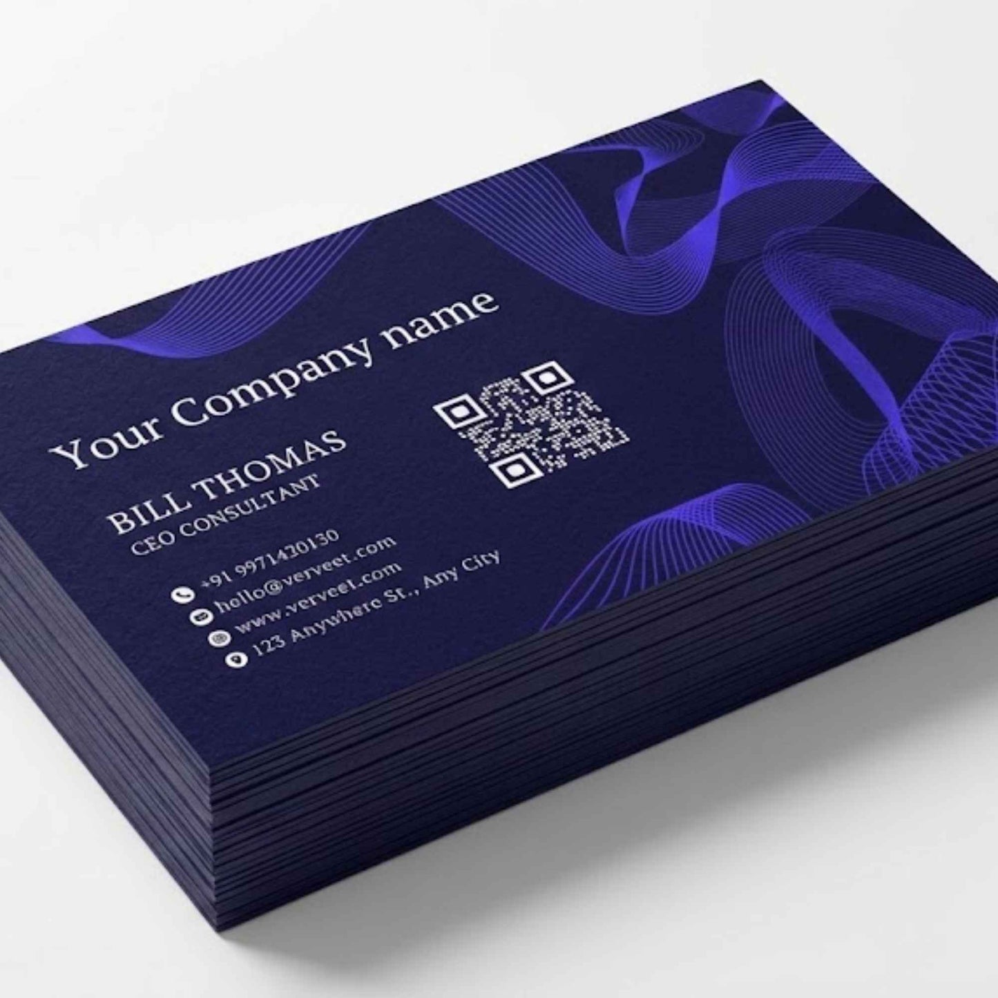 Premium Velvet Paper Visiting Card for Real Estate Agents – Square Corner