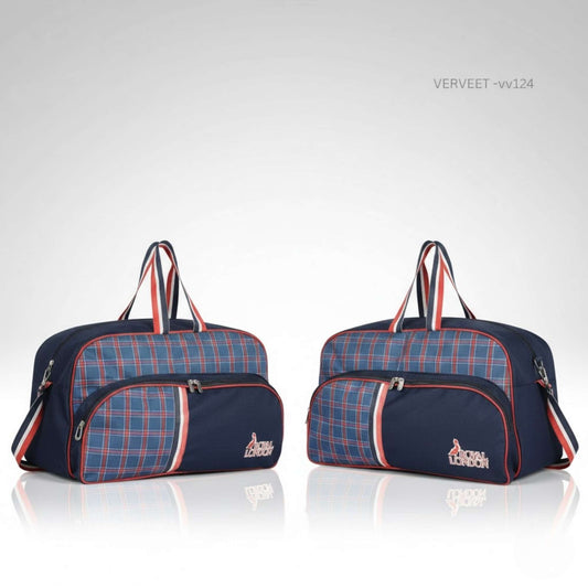 Stylish Travel & Gym Duffel Bag with Shoulder Strap | Check Design Sports Bag