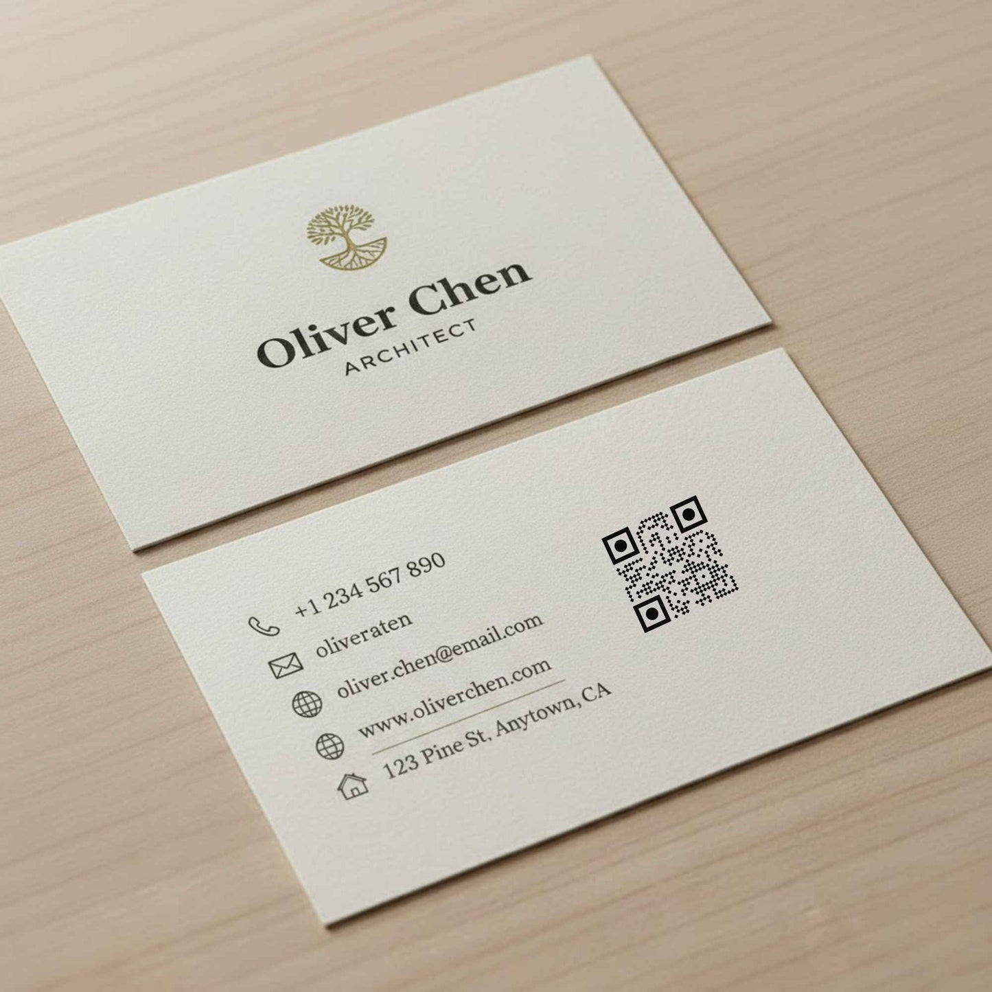 Premium Textured Paper Business Cards | Elegant Luxury Visiting Cards