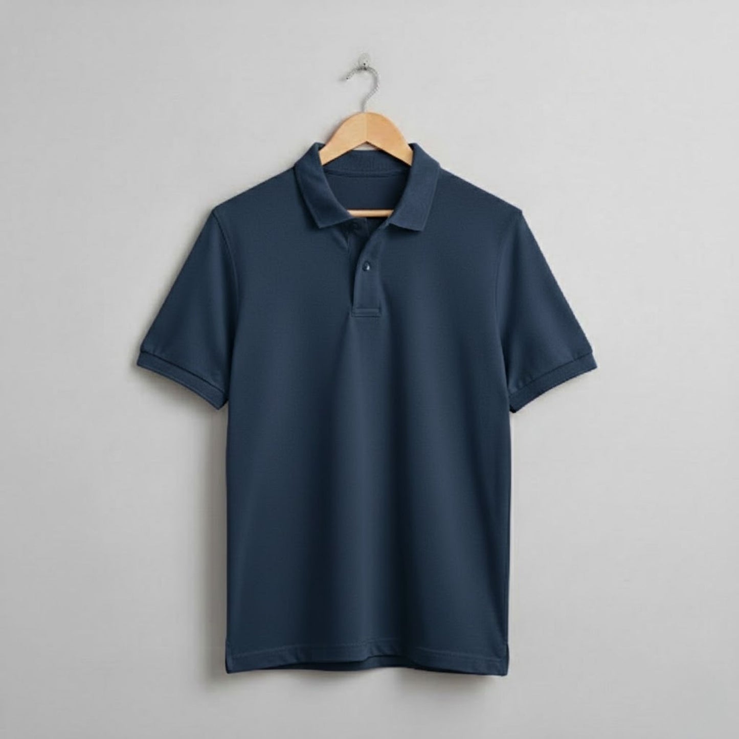 Thick spun cotton polo T-shirt with durable fabric, premium corporate polo T-shirt for uniforms, branding, and events