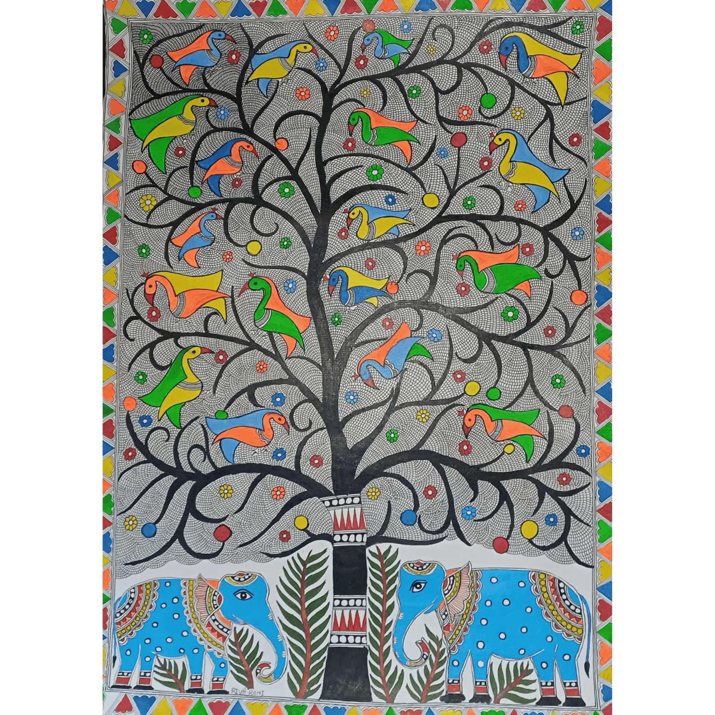 Tree of Life | Traditional Madhubani Painting Poster