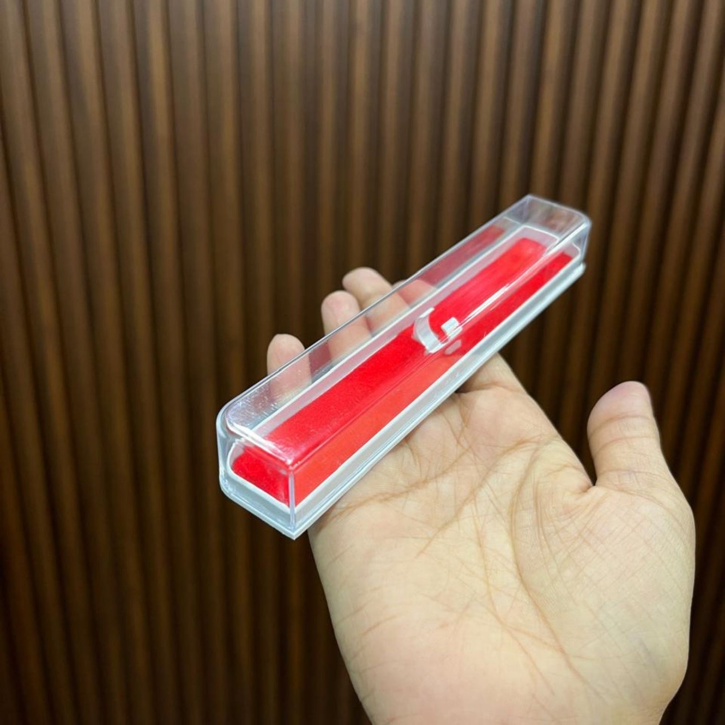 Premium Pen Packaging Box | Transparent Plastic Pen Case for Corporate Gifting & Branding