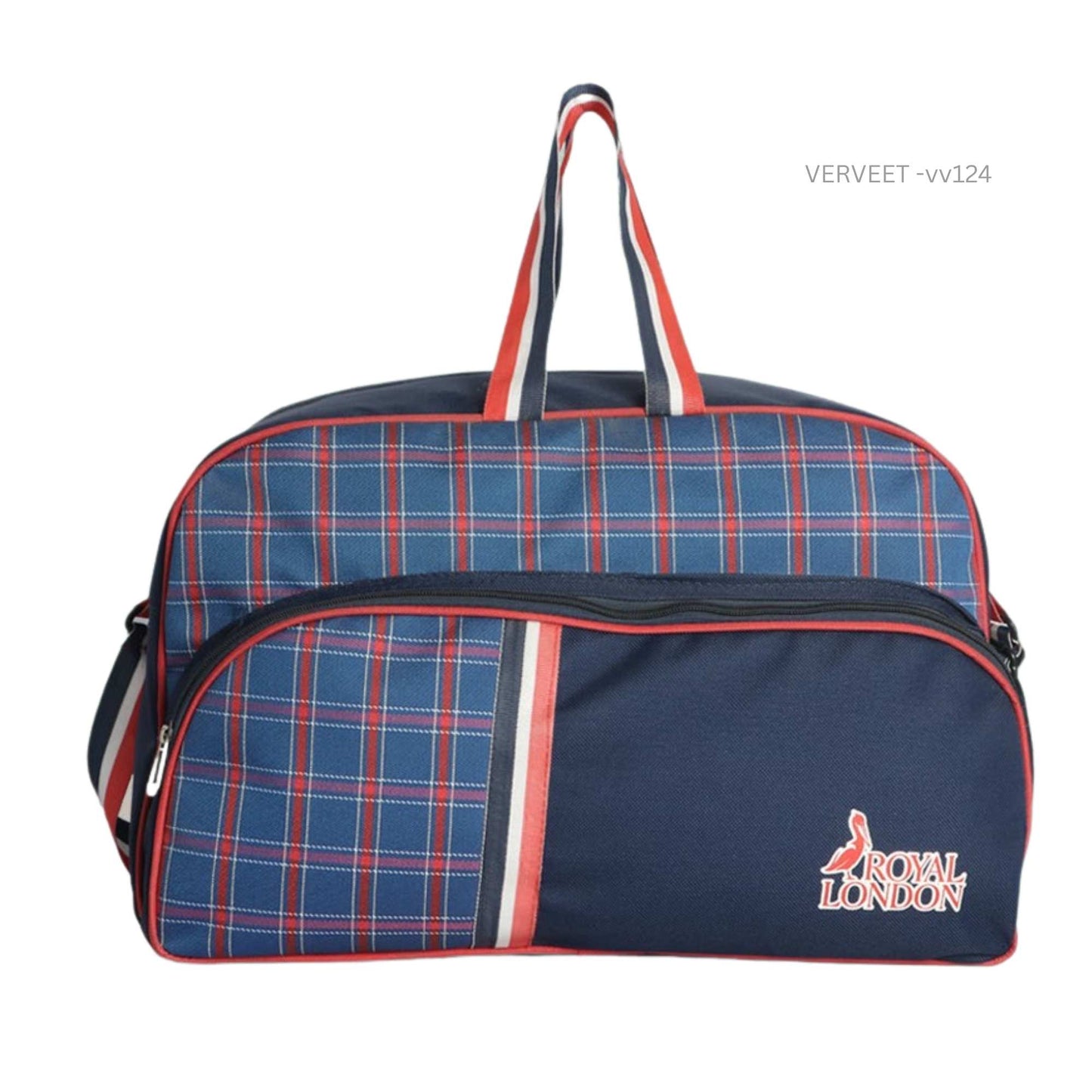 Stylish Travel & Gym Duffel Bag with Shoulder Strap | Check Design Sports Bag