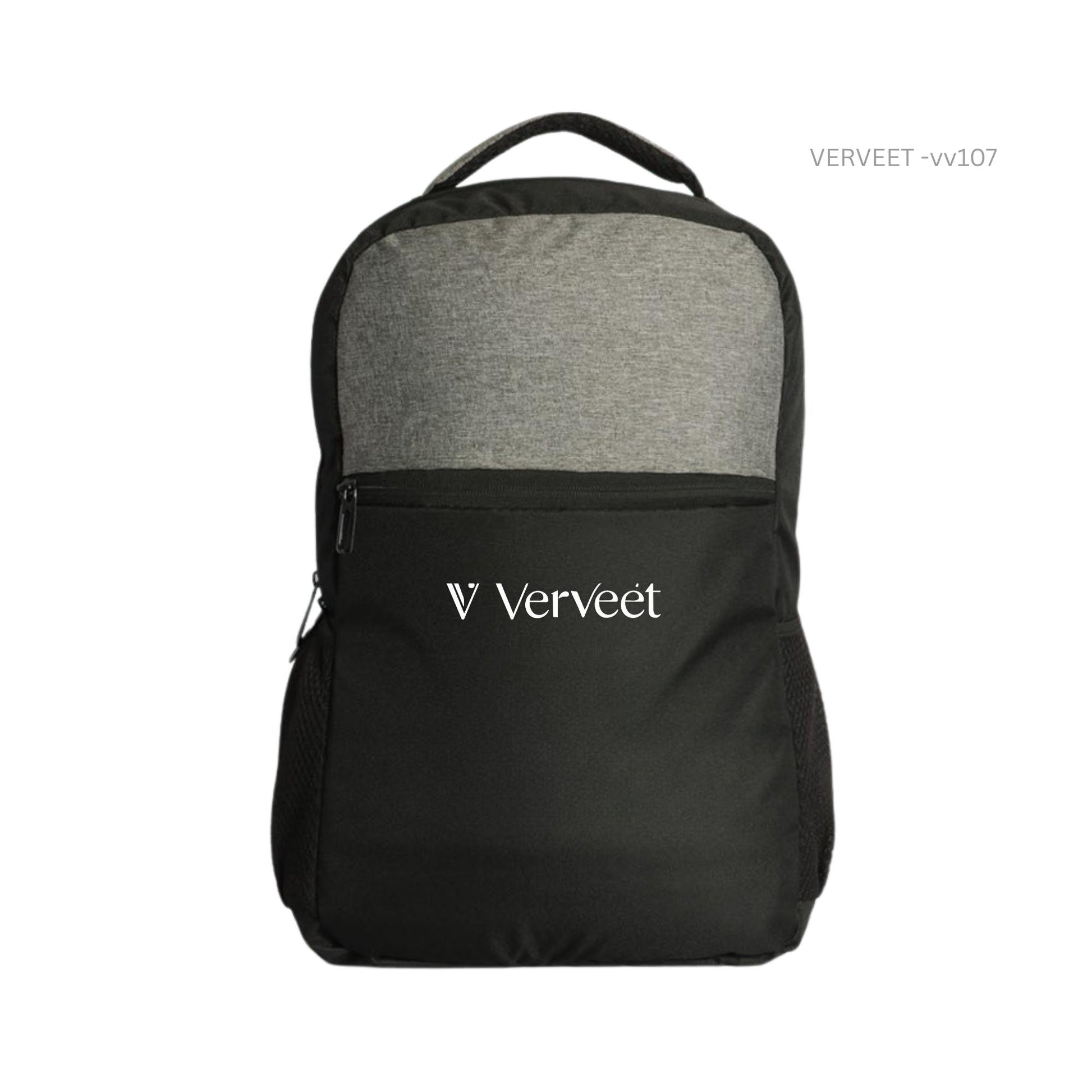 Two-tone laptop backpack for office use with organized compartments for work essentials and daily commute