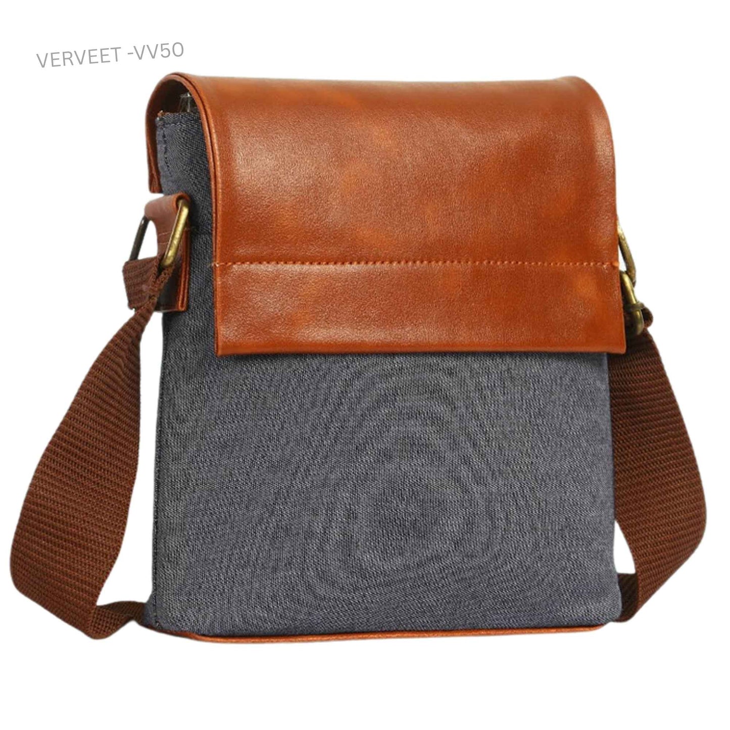 Verveet Premium PU Leather Sling Bag for Men | Stylish Crossbody Shoulder Bag with Adjustable Strap | Office, Travel & Daily Use