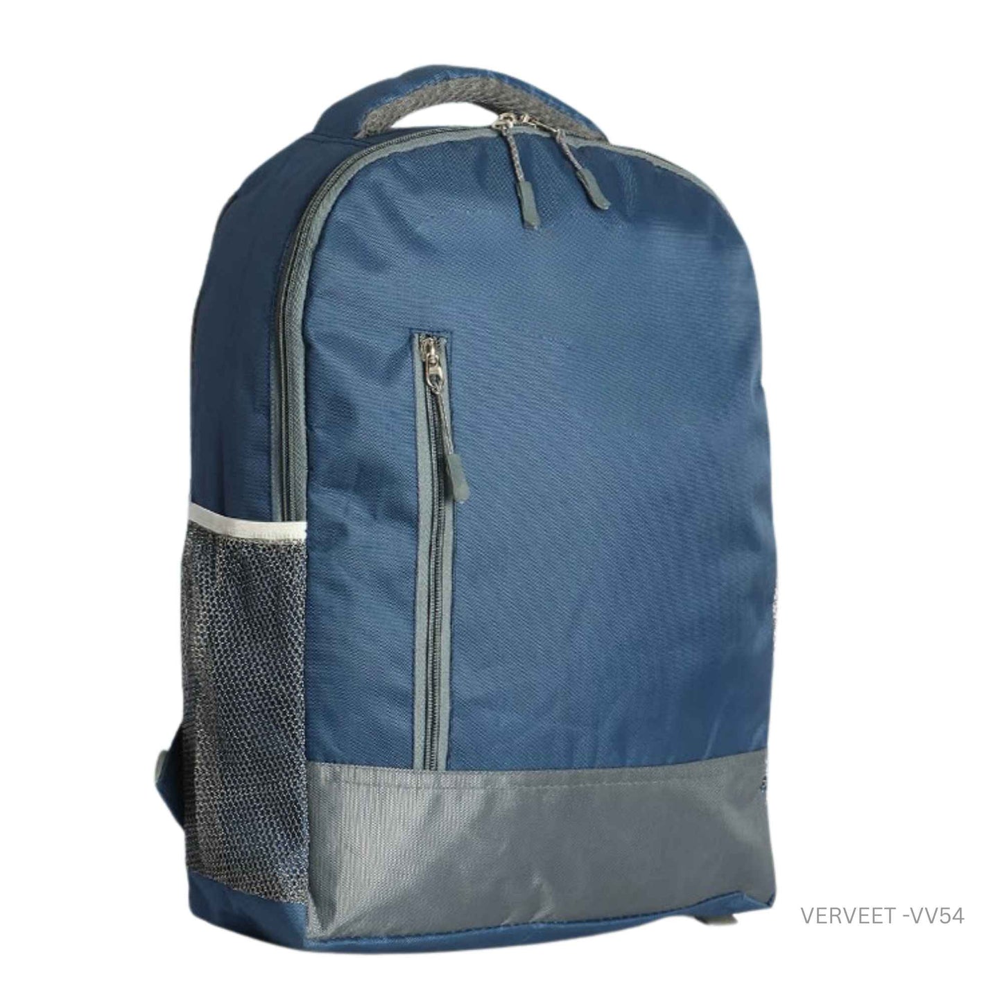 Verveet Lightweight Backpack for Men & Women | Blue Casual Office & Travel Backpack with Front Zip Pocket