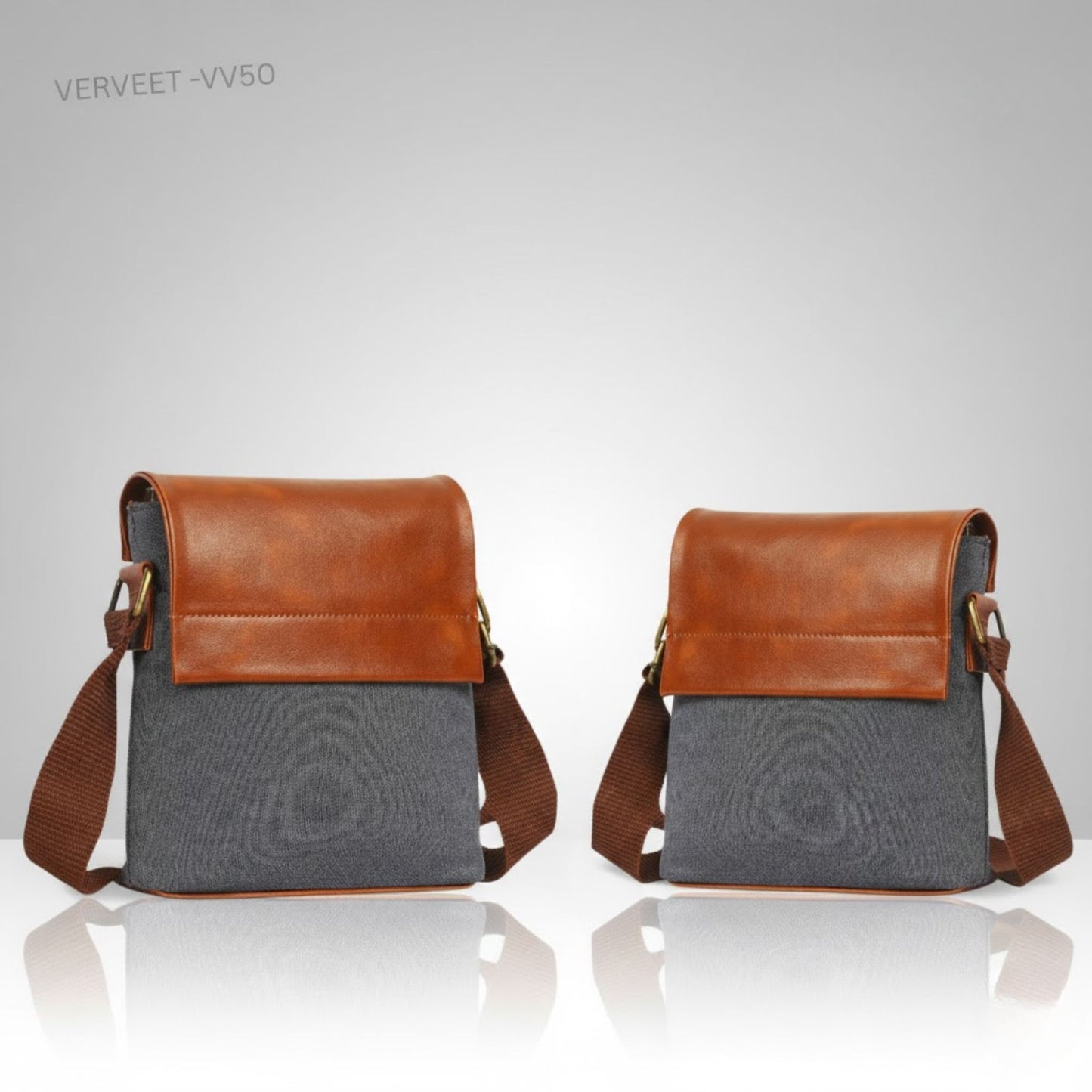 Verveet Premium PU Leather Sling Bag for Men | Stylish Crossbody Shoulder Bag with Adjustable Strap | Office, Travel & Daily Use