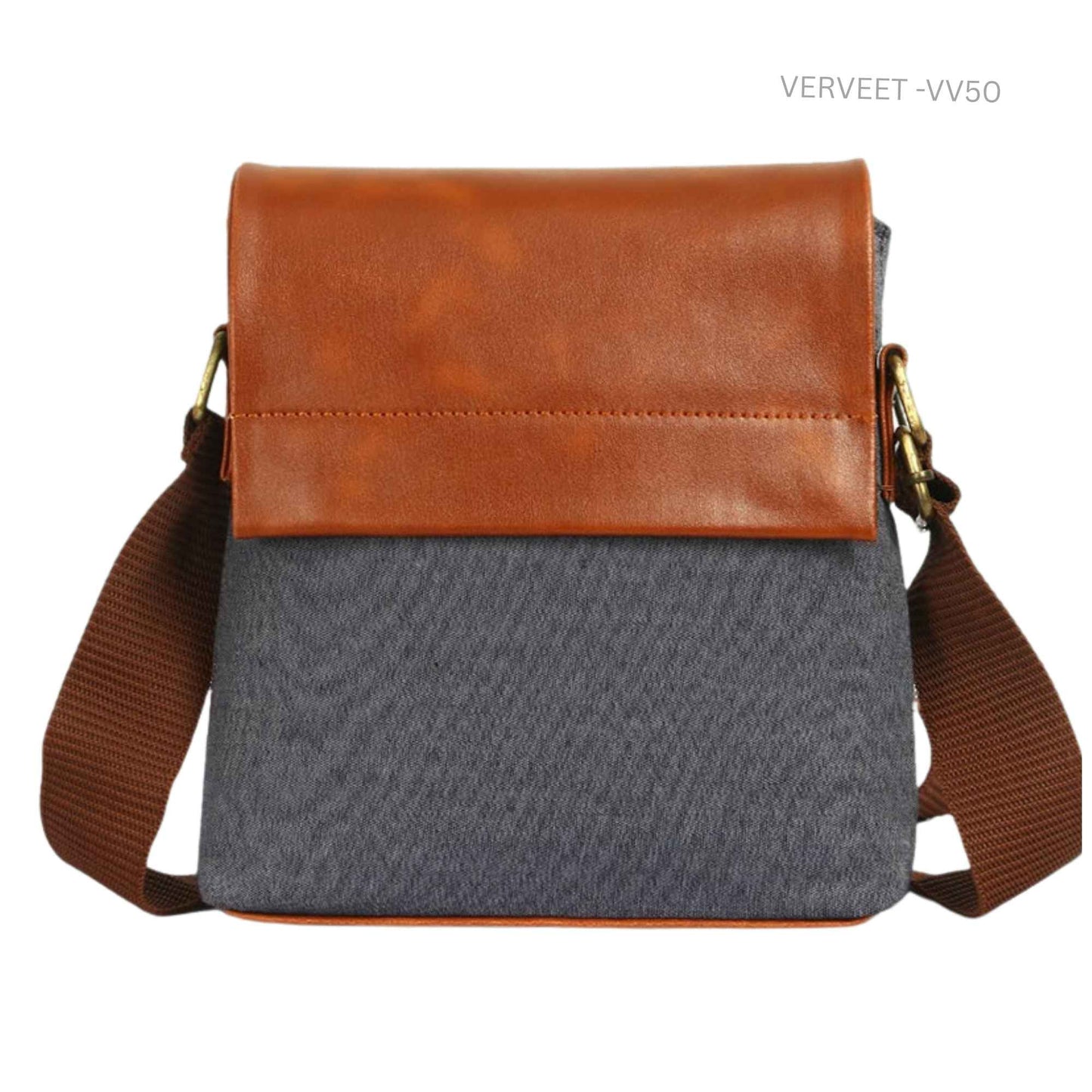Verveet Premium PU Leather Sling Bag for Men | Stylish Crossbody Shoulder Bag with Adjustable Strap | Office, Travel & Daily Use