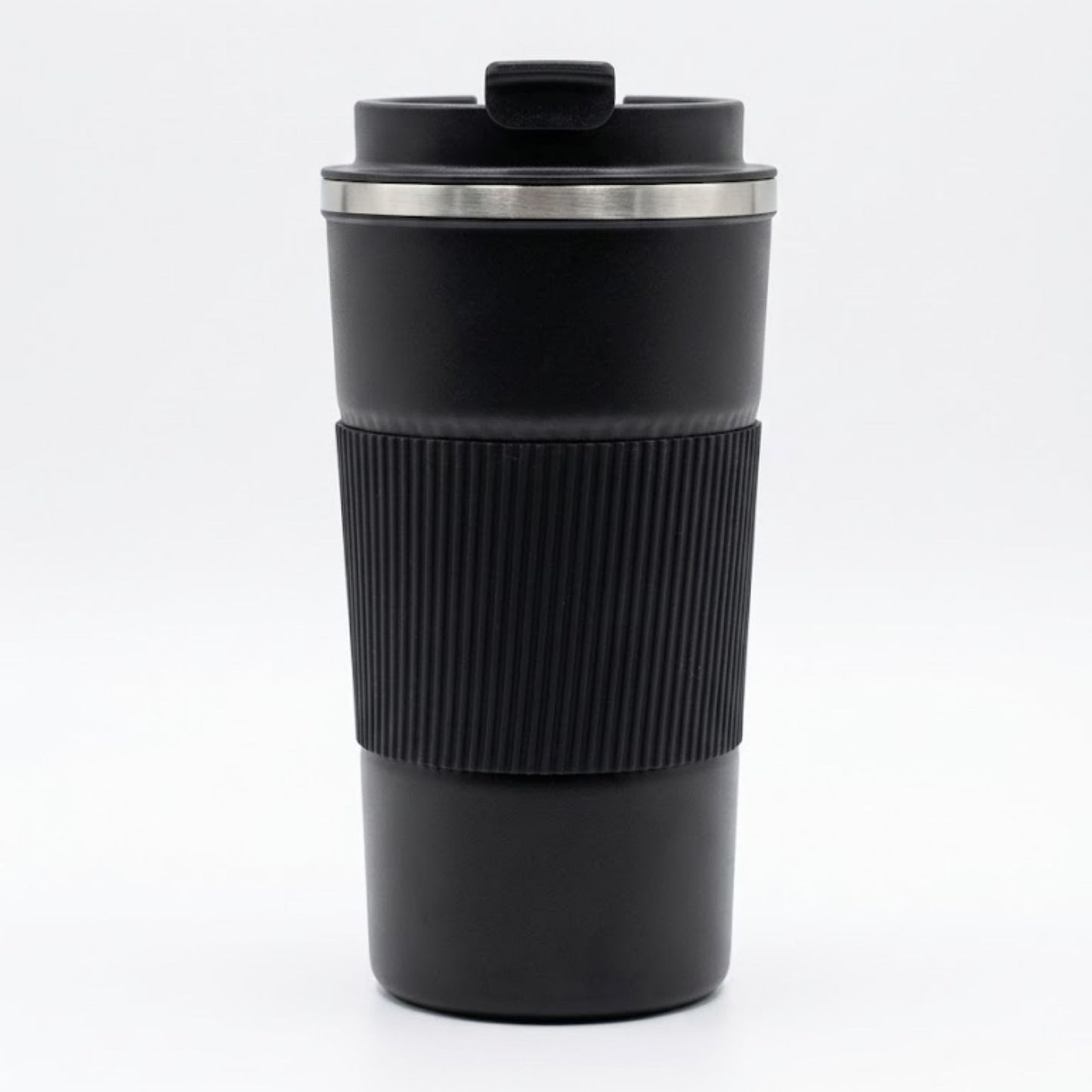 Verveet Rubber Coated Coffee Tumbler 500ml | Insulated Travel Mug with Lid & Grip Sleeve (Customizable)