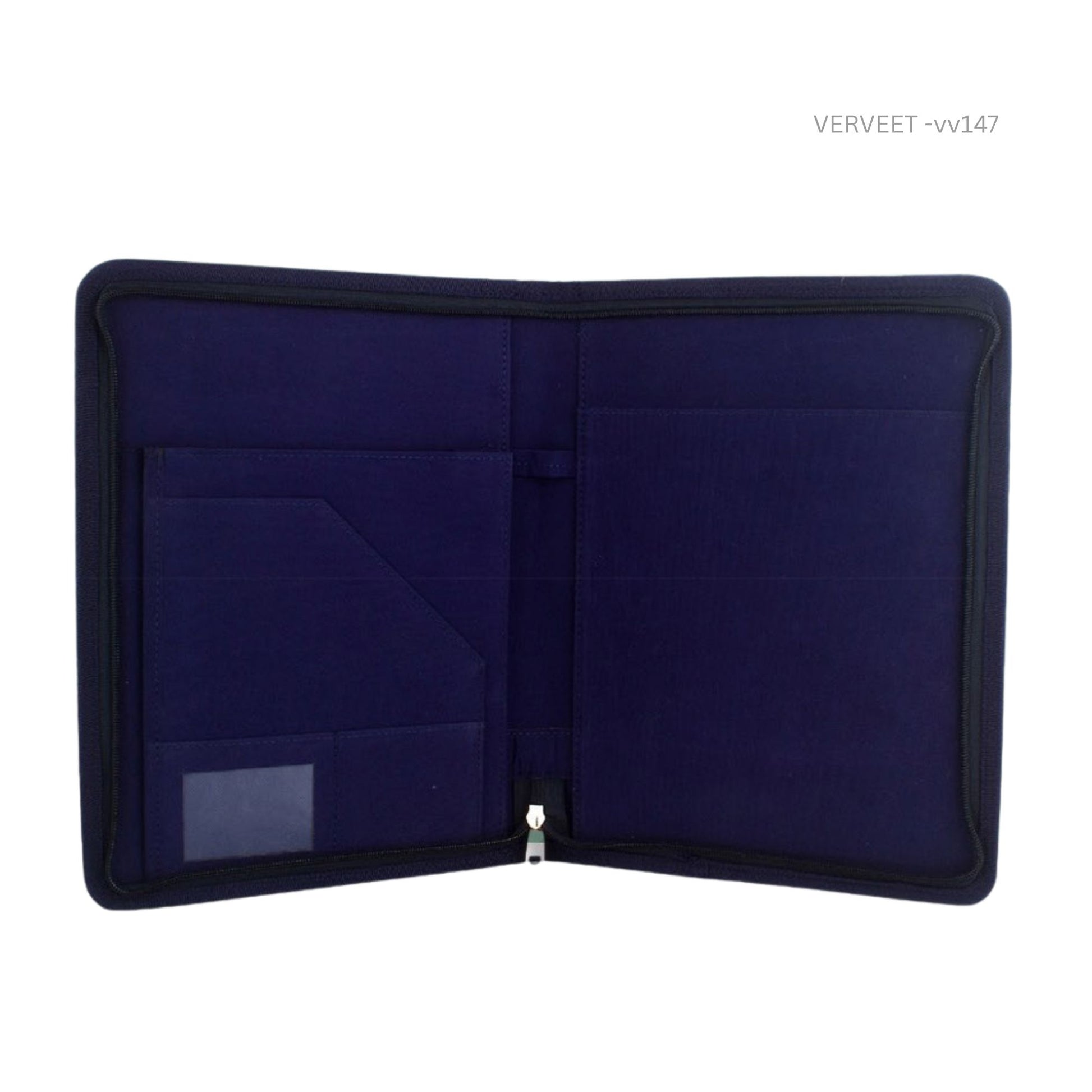 Verveet VV147 premium fabric document folder front view, professional office file organizer for corporate gifting