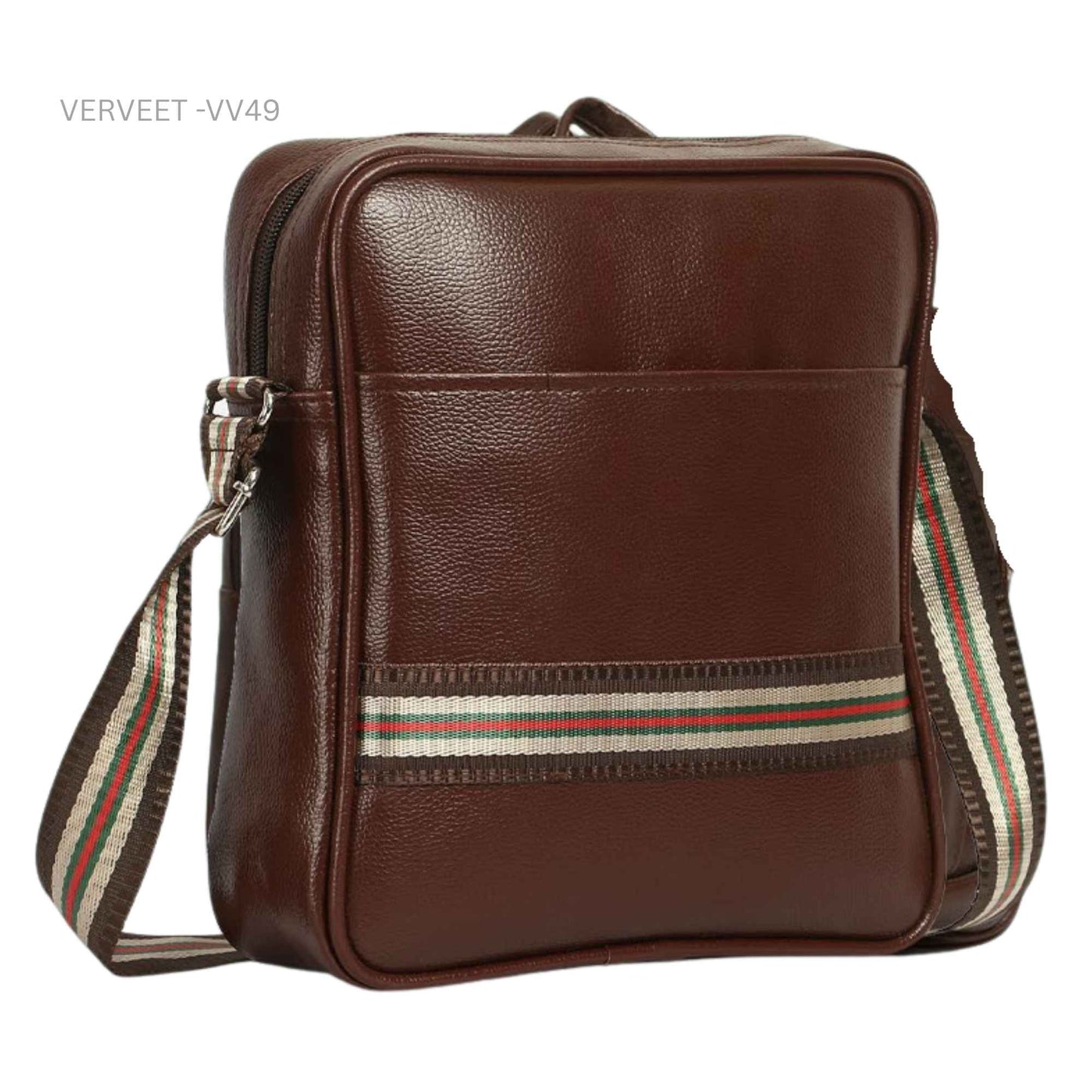 Verveet Premium Leather Sling Bag for Men | Stylish Crossbody Office & Travel Bag with Adjustable Strap