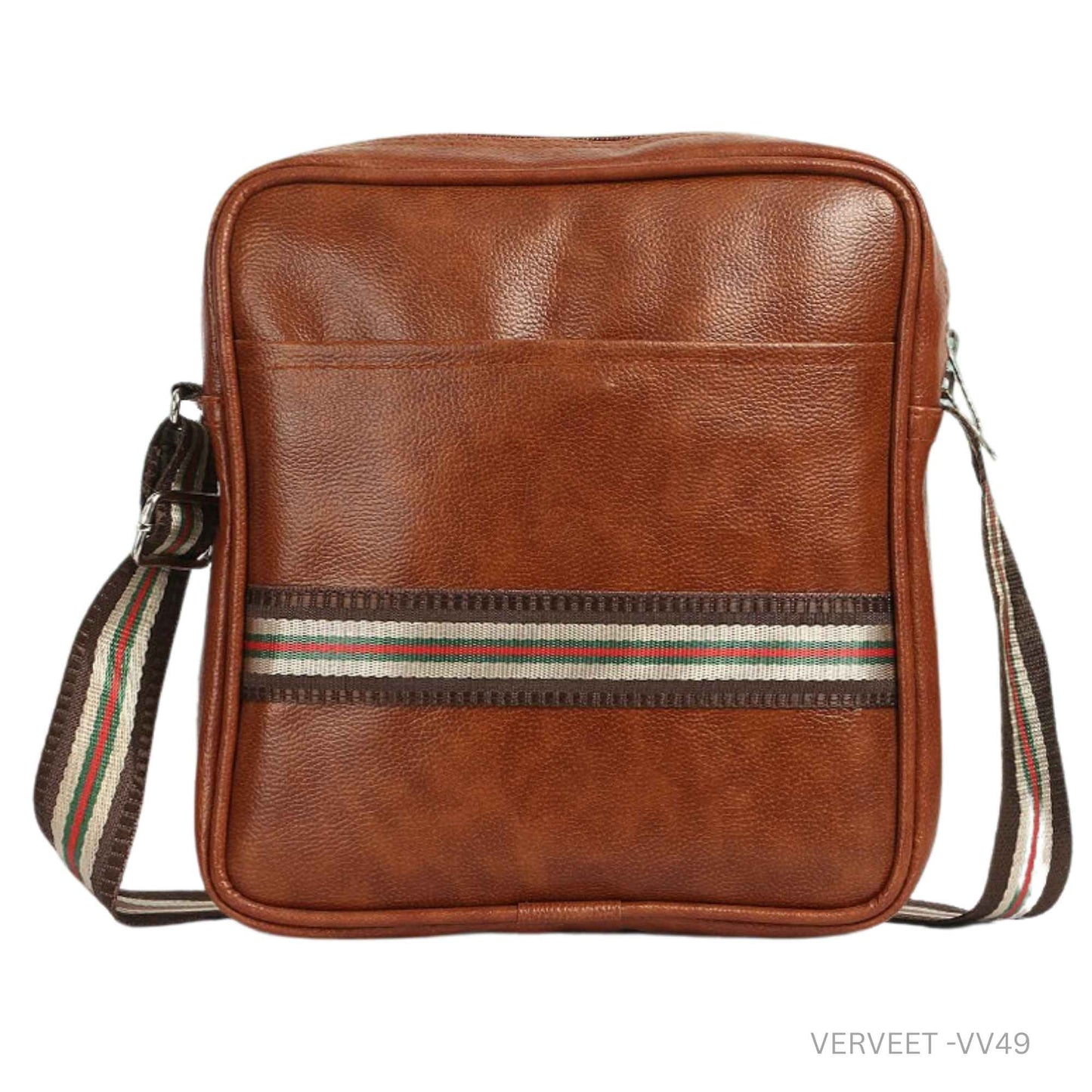 Verveet Premium Leather Sling Bag for Men | Stylish Crossbody Office & Travel Bag with Adjustable Strap