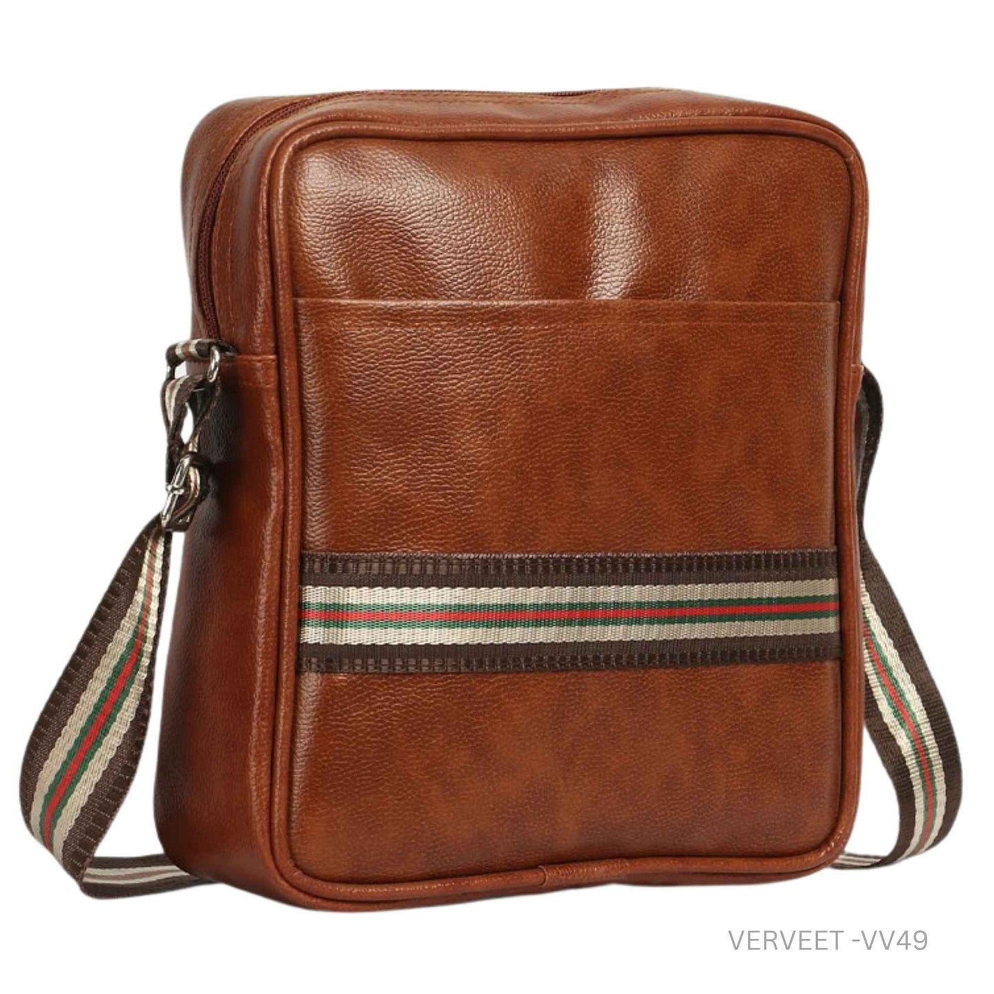 Verveet Premium Leather Sling Bag for Men | Stylish Crossbody Office & Travel Bag with Adjustable Strap