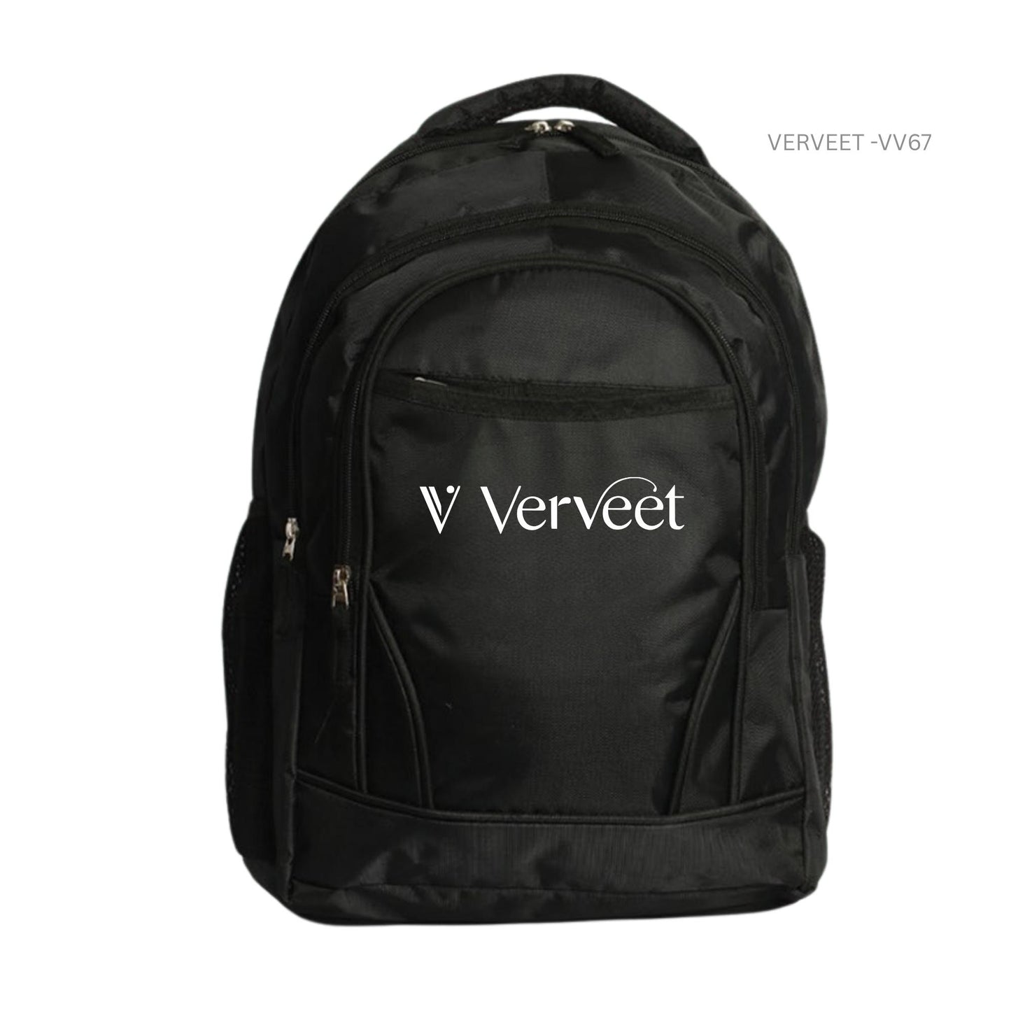 Verveet VV67 Premium Black Laptop Backpack | Multi-Compartment Office & Corporate Travel Bag