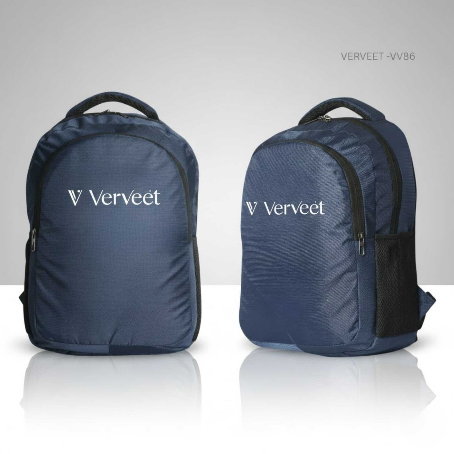 VERVEET Navy Blue Laptop Backpack | Lightweight Office & Corporate Backpack