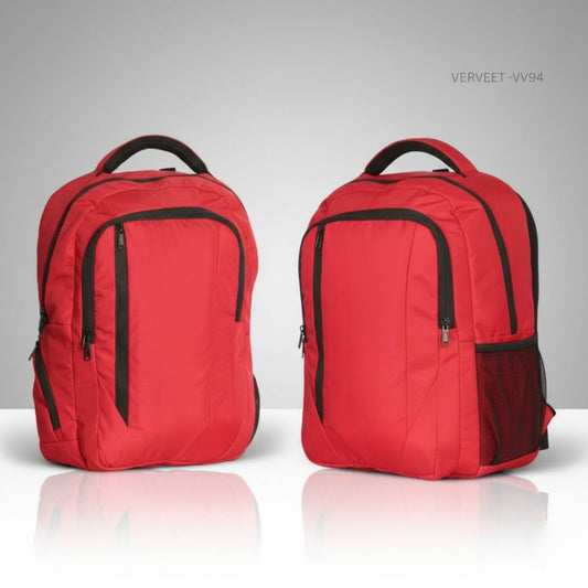 Verveet VV94 red laptop backpack with padded compartment for office, travel, and daily professional use