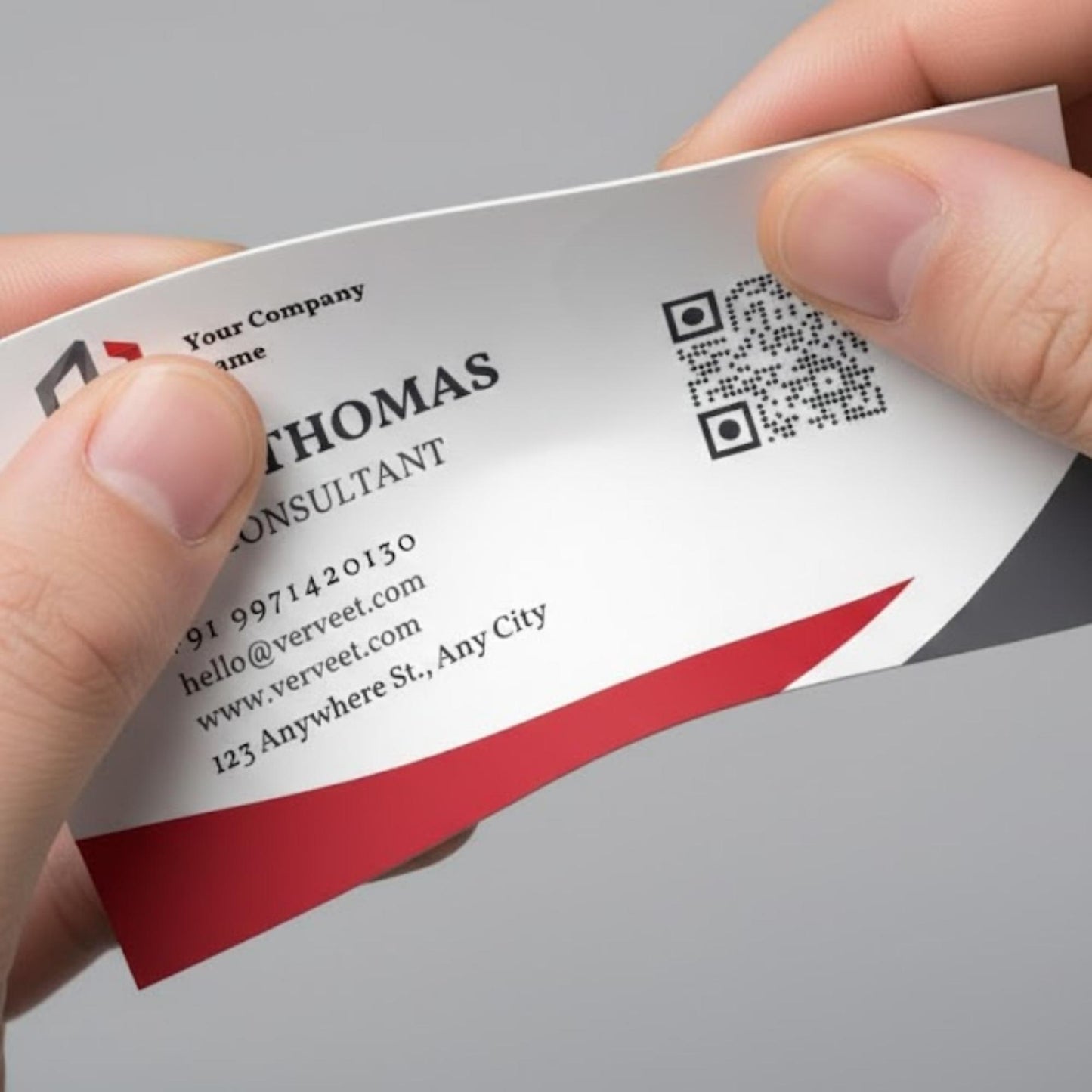 Business consultant visiting card front – durable 300 GSM non-tearable business card for consultants, advisors, and corporate professionals.
